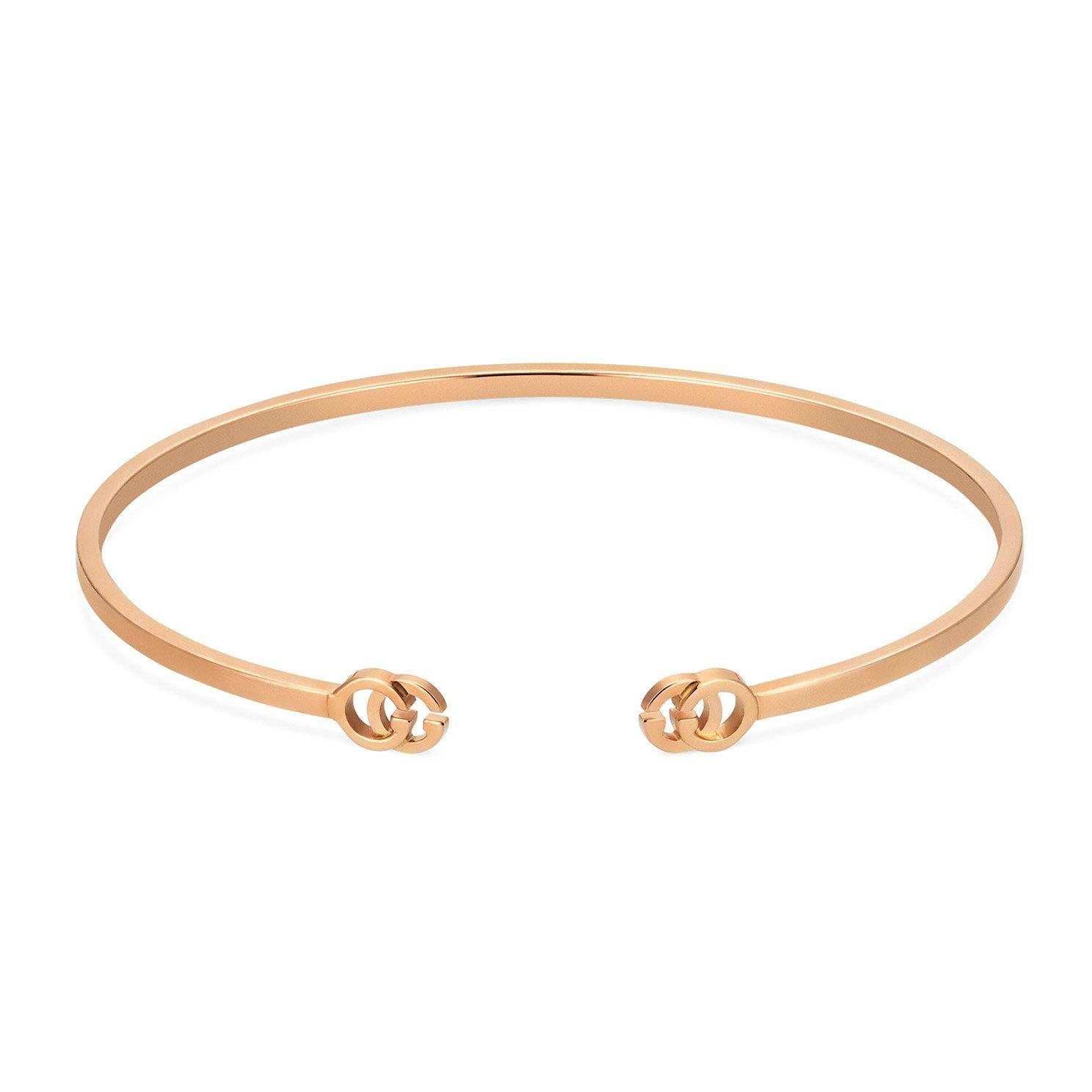 Gucci GG Running 18ct Gold Cuff Bangle | 0130263 | Beaverbrooks the ...