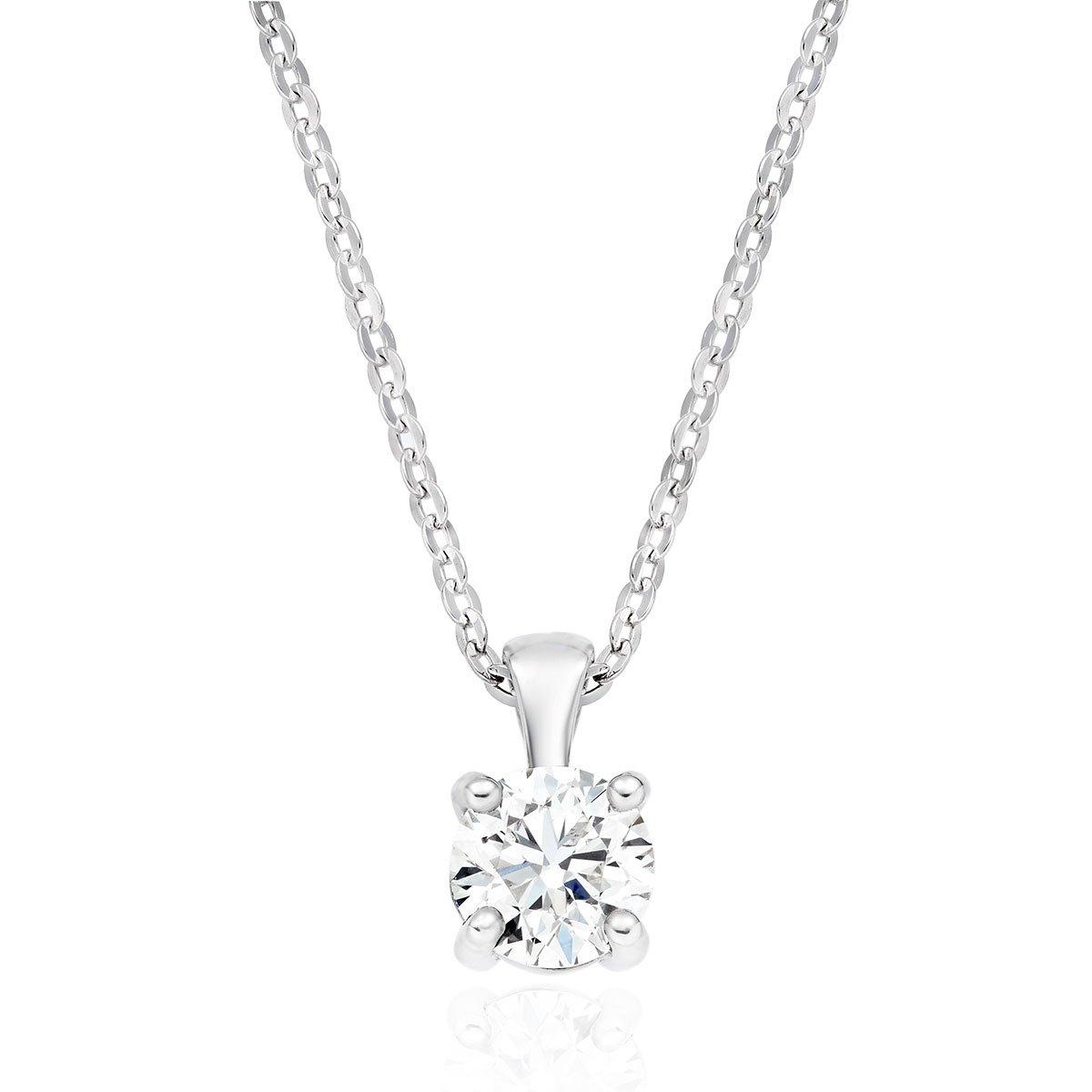 Beaverbrooks Platinum Diamond Solitaire Pendant