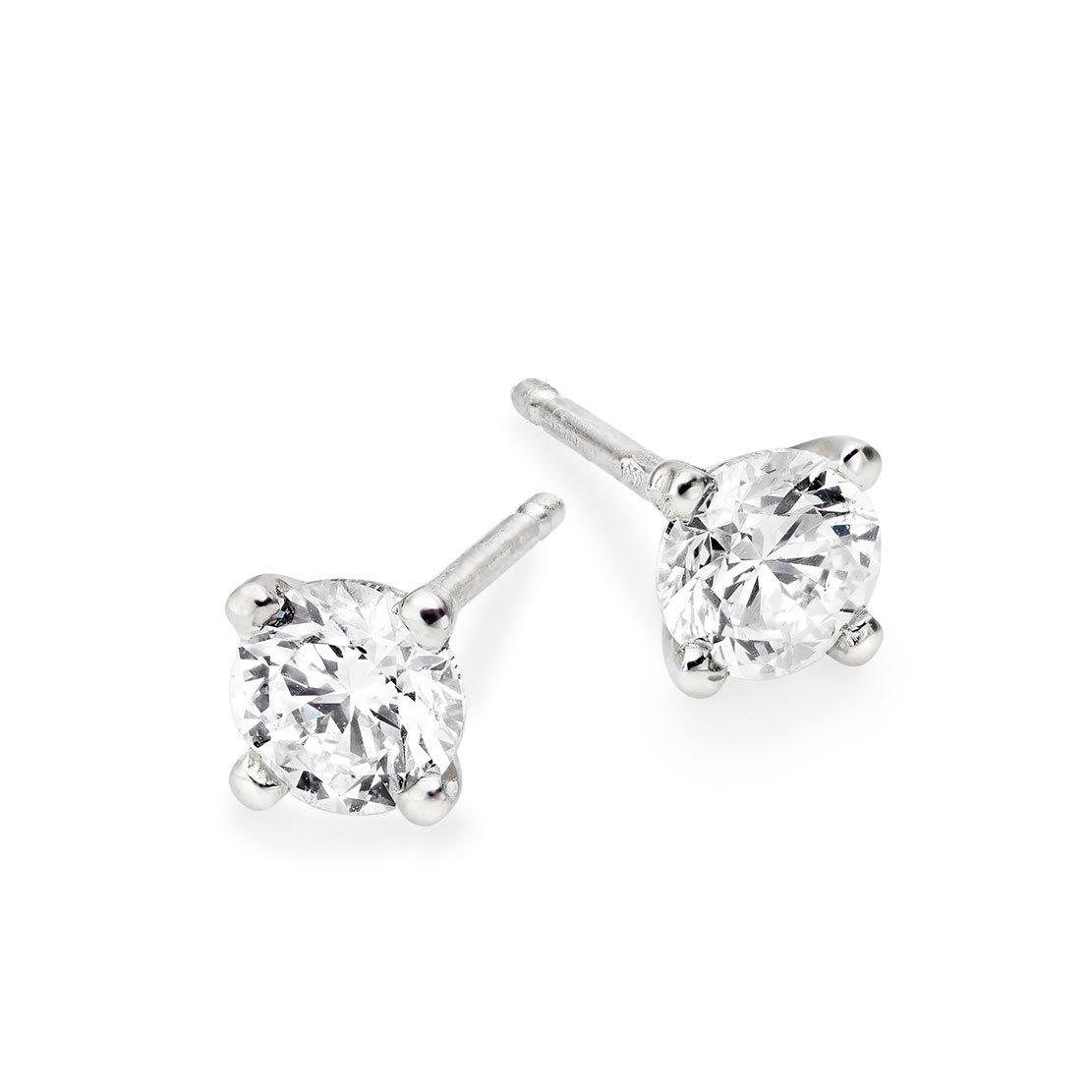 Platinum and sale diamond earrings