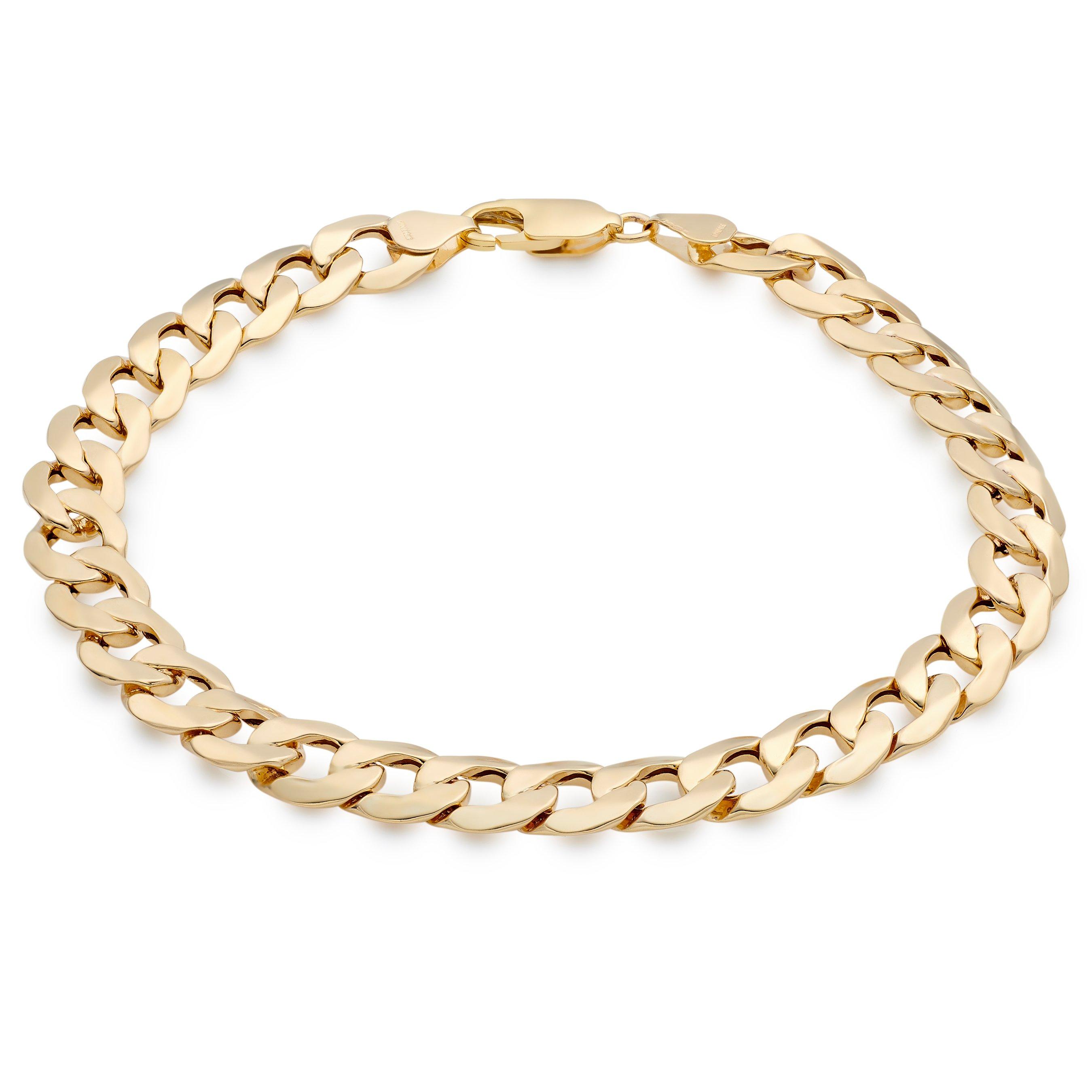 9ct Yellow Gold Curb Chain Bracelet 0131395 Beaverbrooks the Jewellers