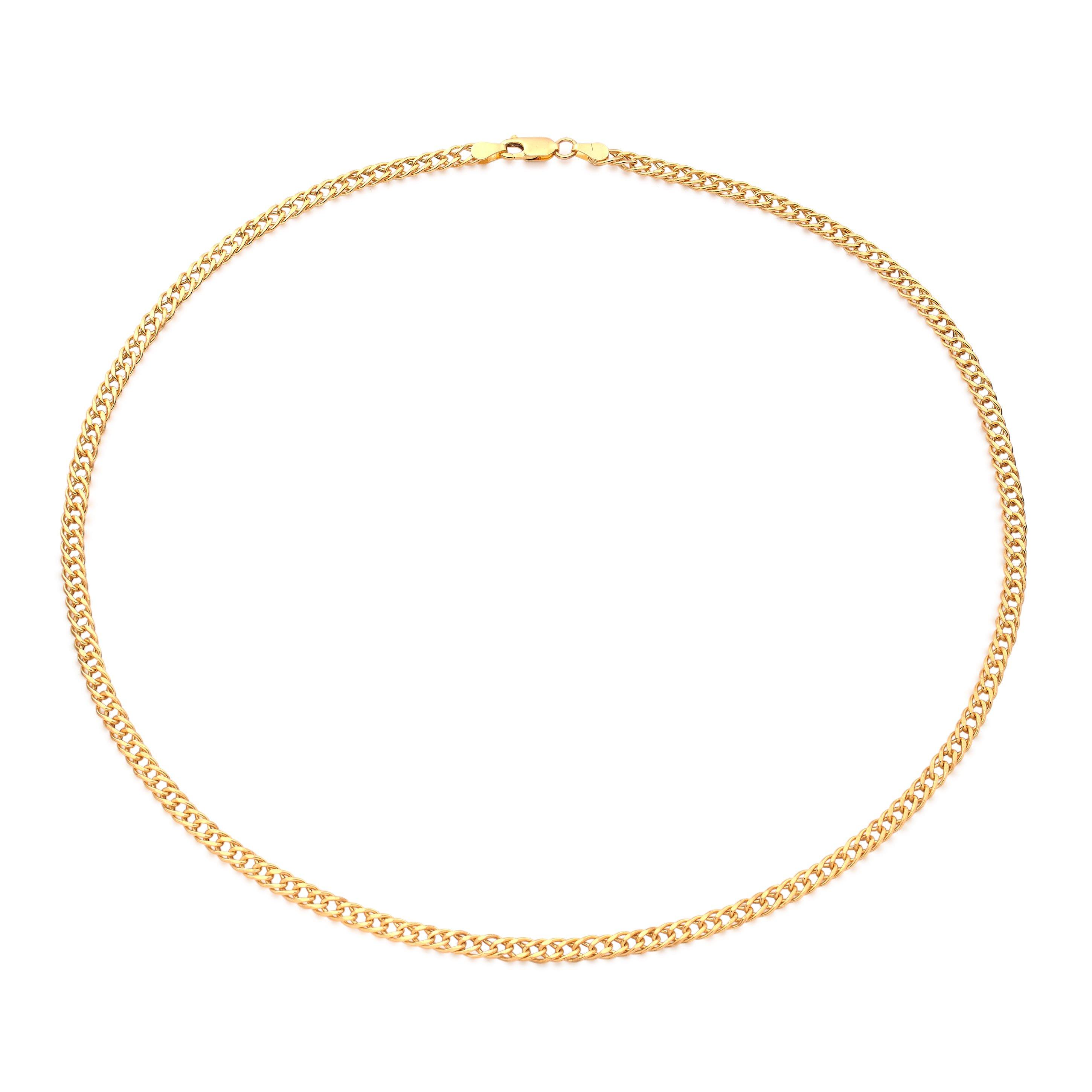 9ct Yellow Gold Double Curb Chain | 0131399 | Beaverbrooks the Jewellers