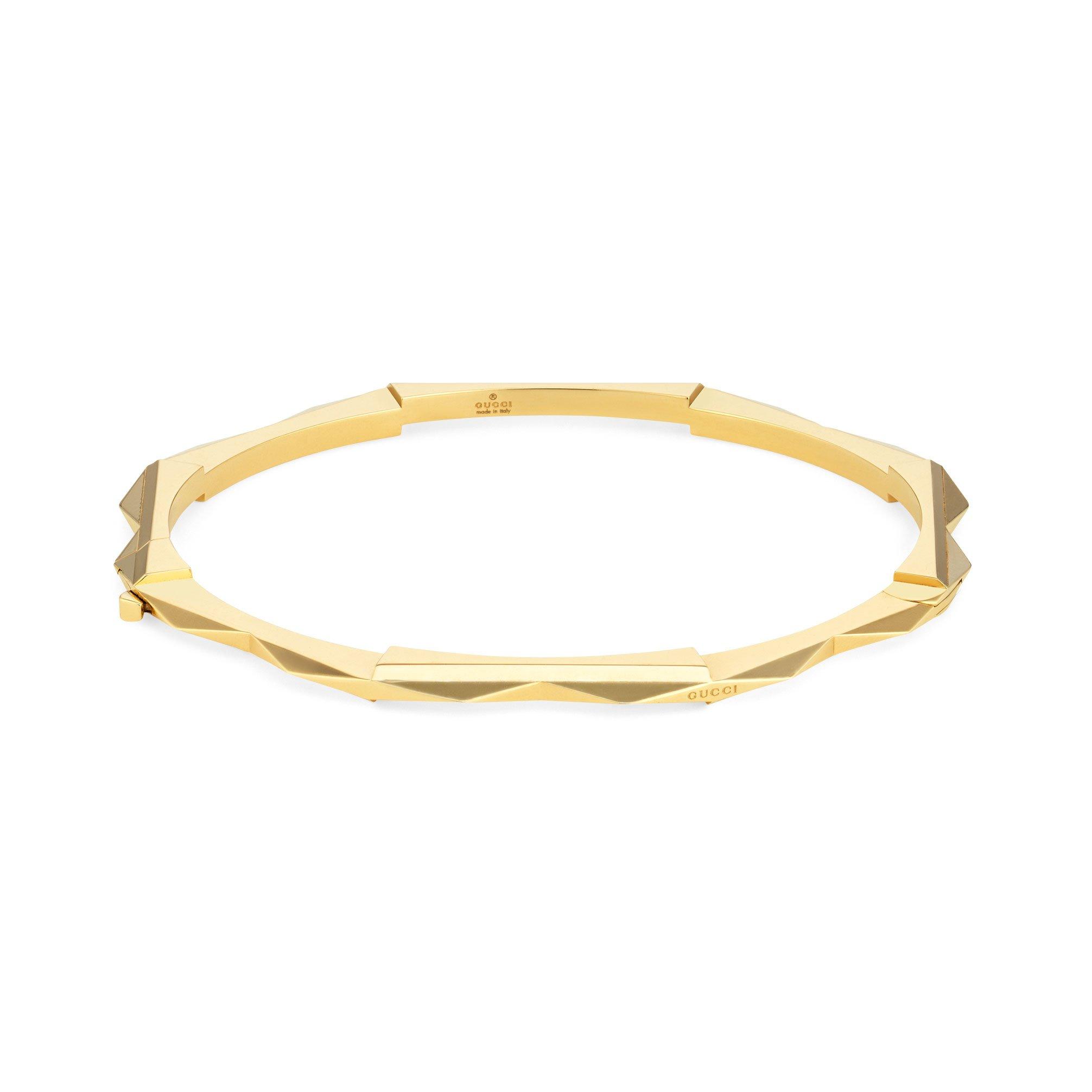 Gucci Link To Love 18ct Yellow Gold Studded Bracelet | 0132175 ...