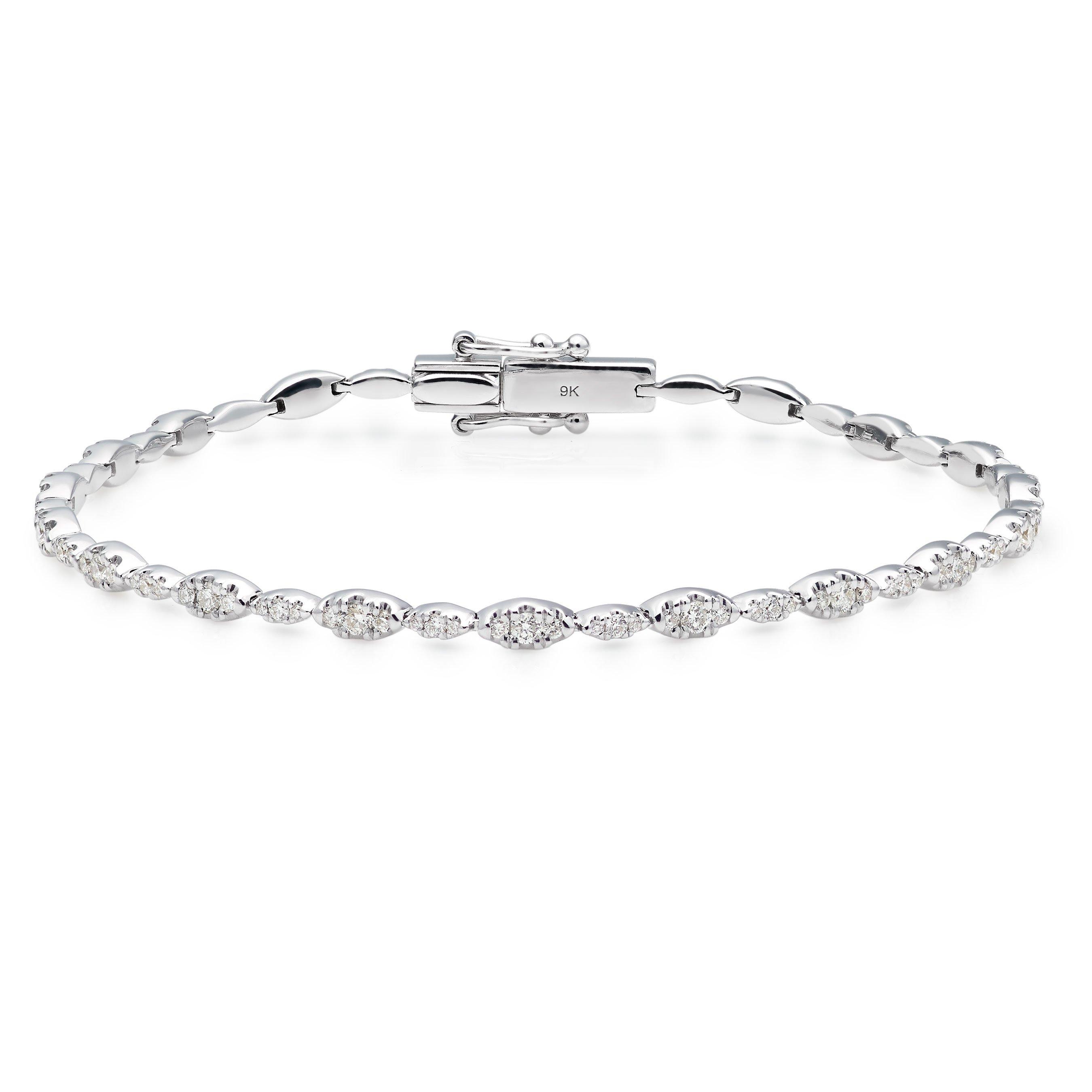 Essence 9ct White Gold Diamond Bracelet