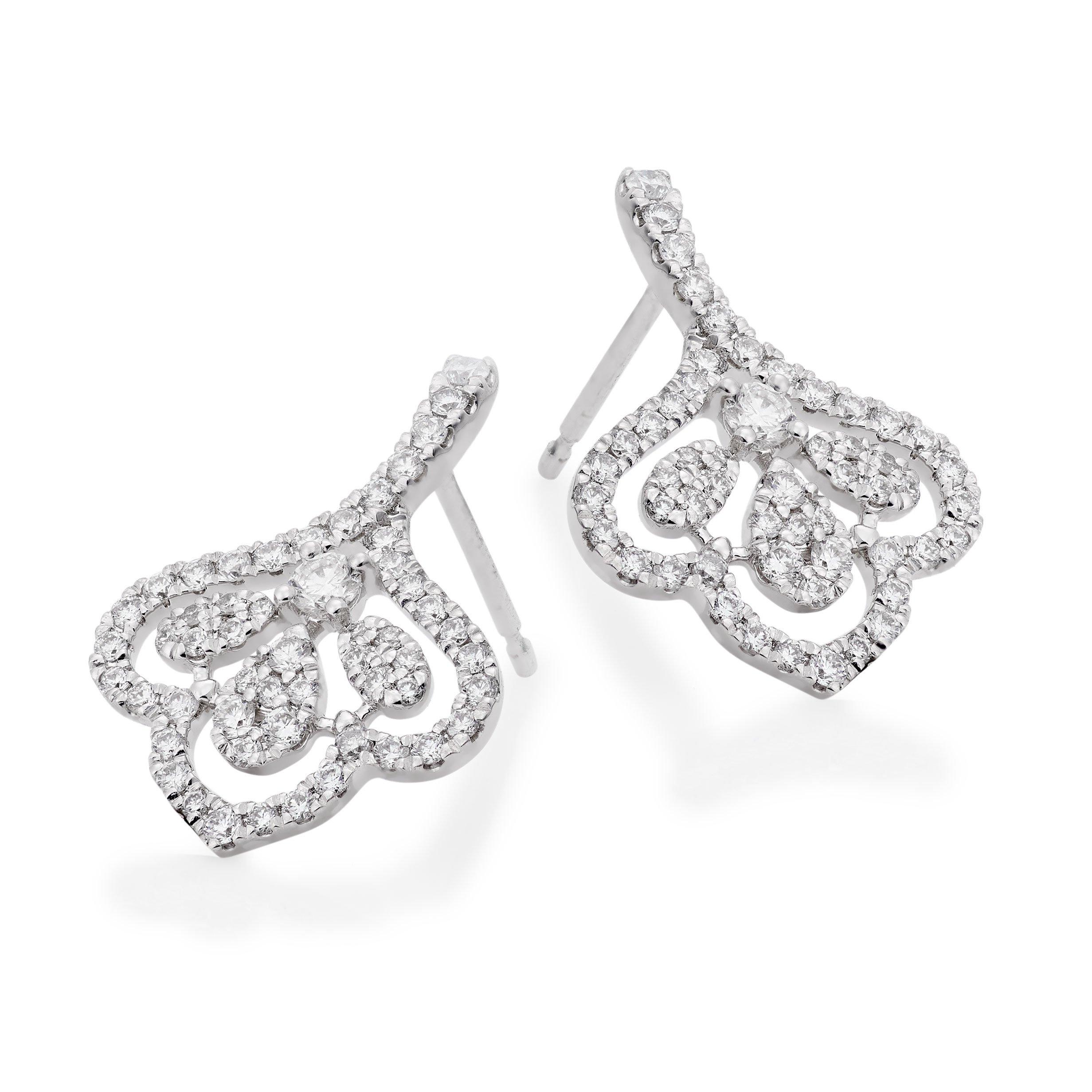 Essence 9ct White Gold Diamond Earrings