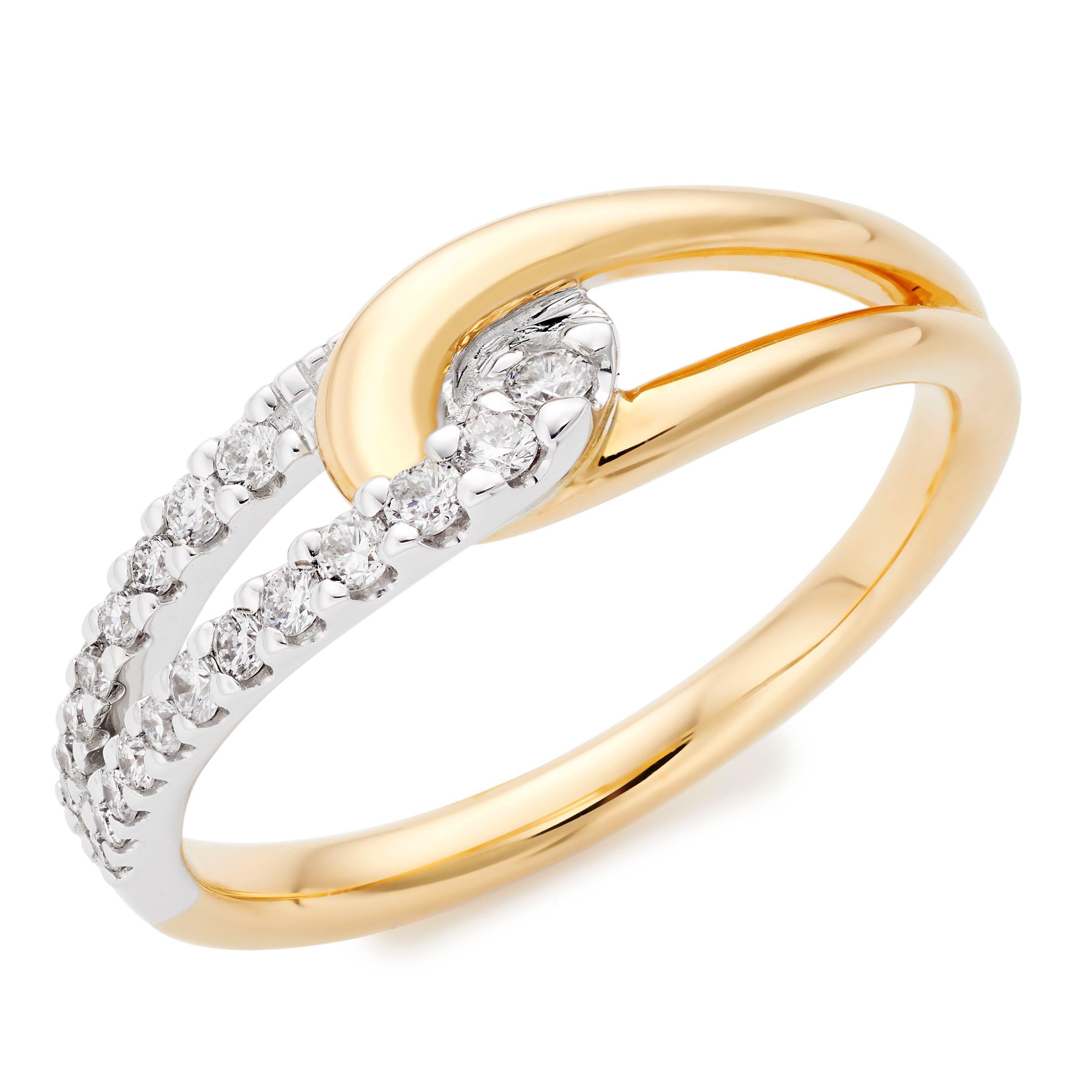 Essence 9ct Yellow Gold Diamond Ring