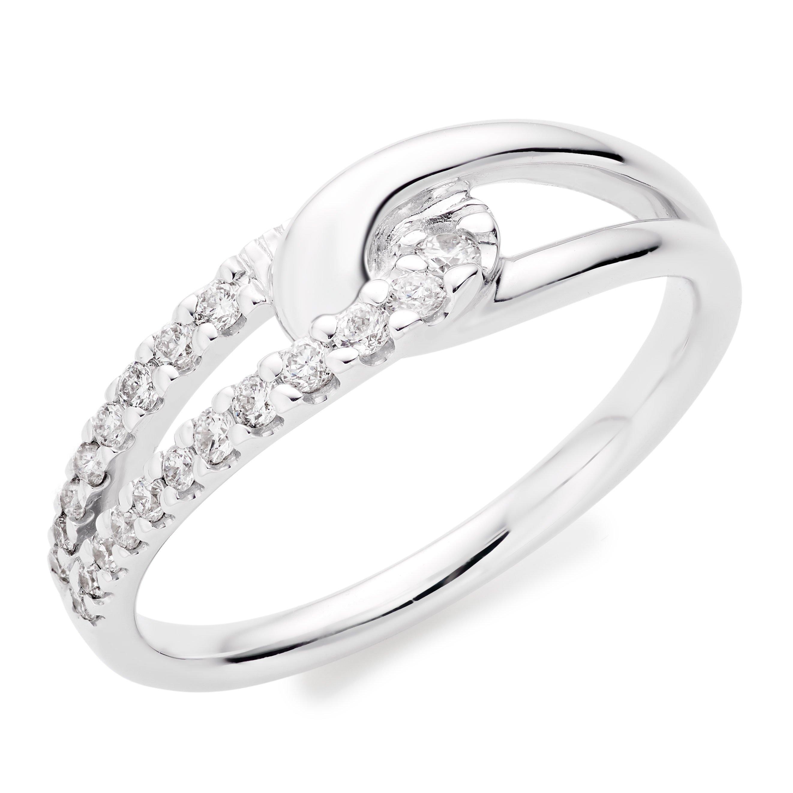 Essence 9ct White Gold Diamond Ring