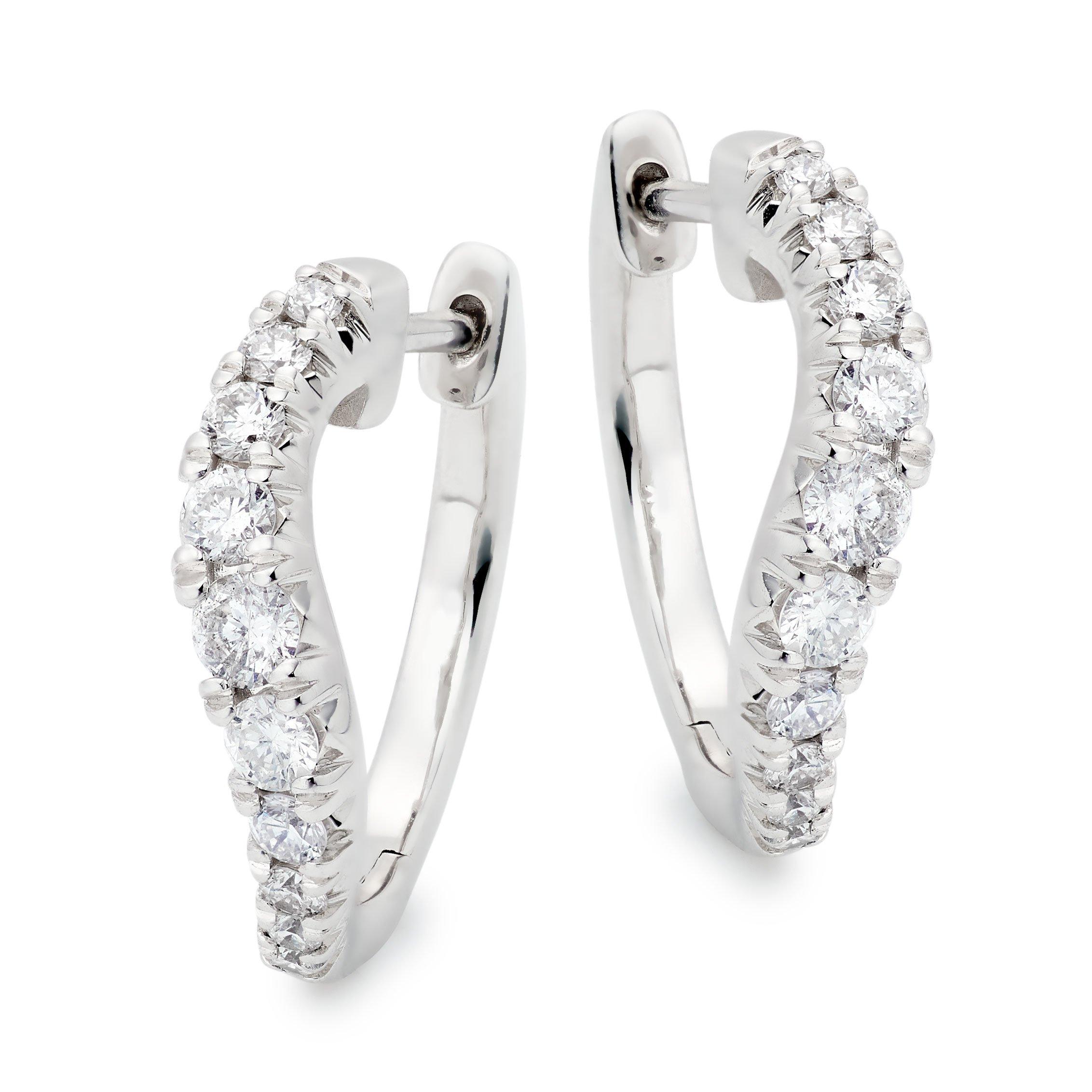 Essence 9ct White Gold Diamond Earrings