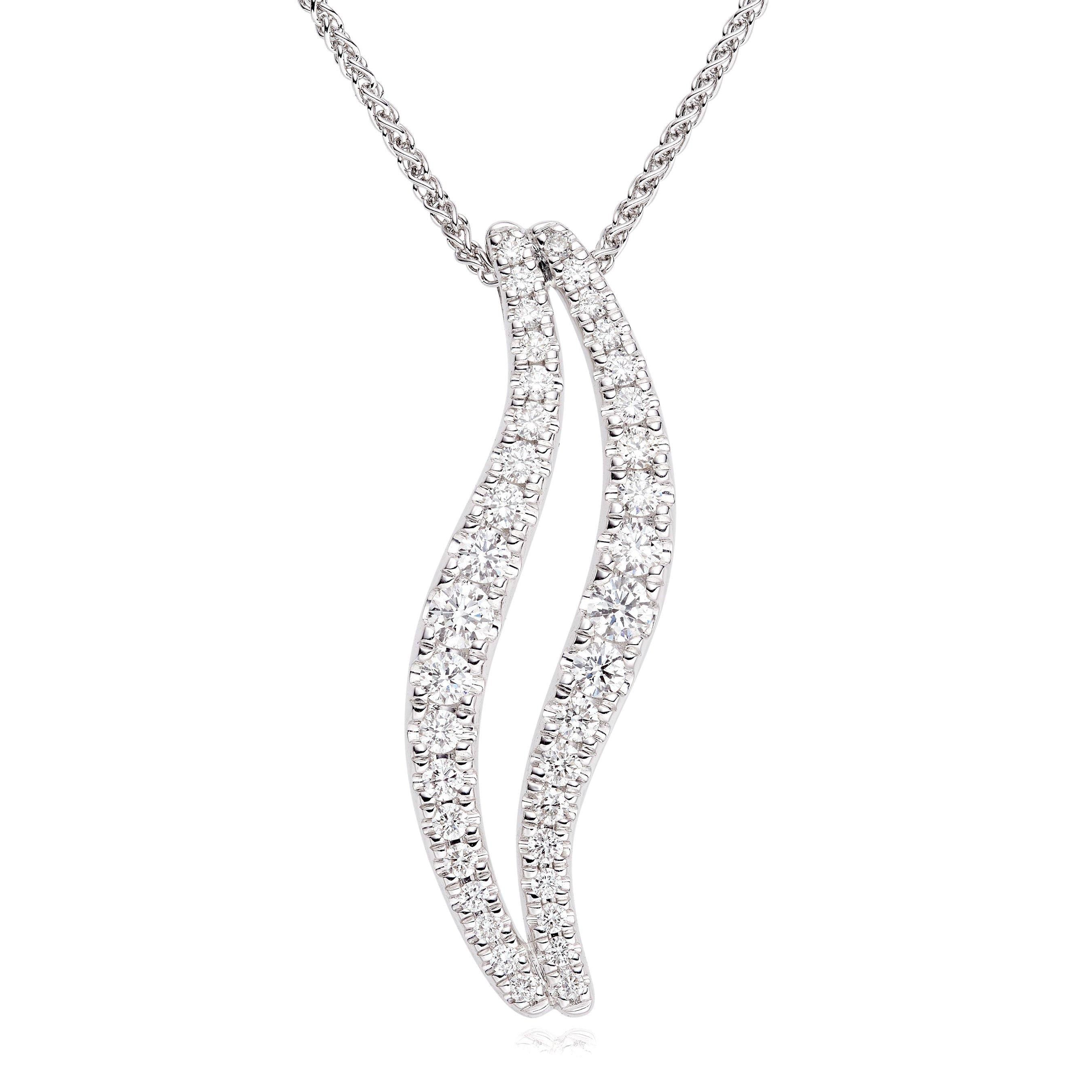 Essence 9ct White Gold Diamond Pendant