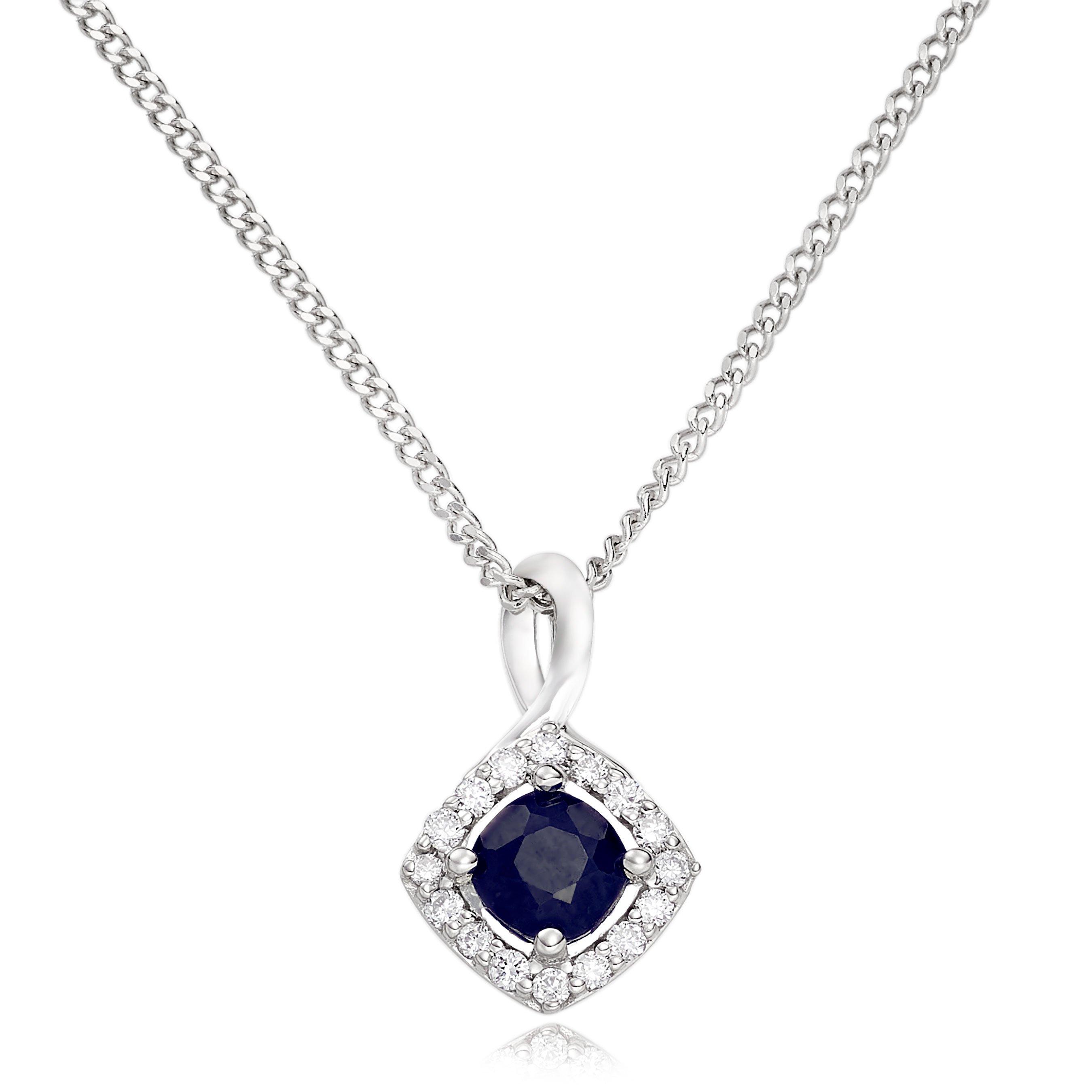 White sapphire deals pendant