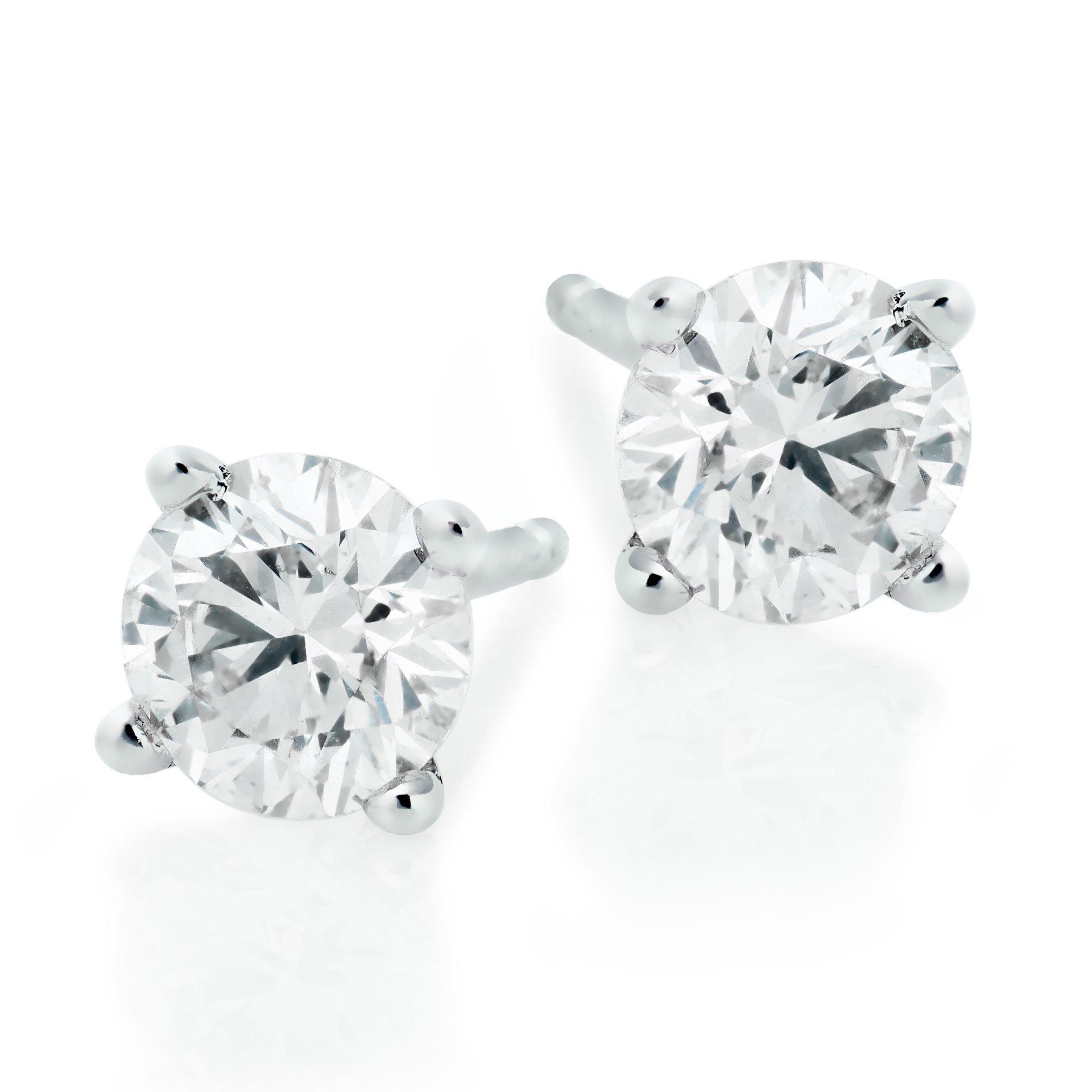 Platinum Diamond Stud Earrings | 0133119 | Beaverbrooks the Jewellers
