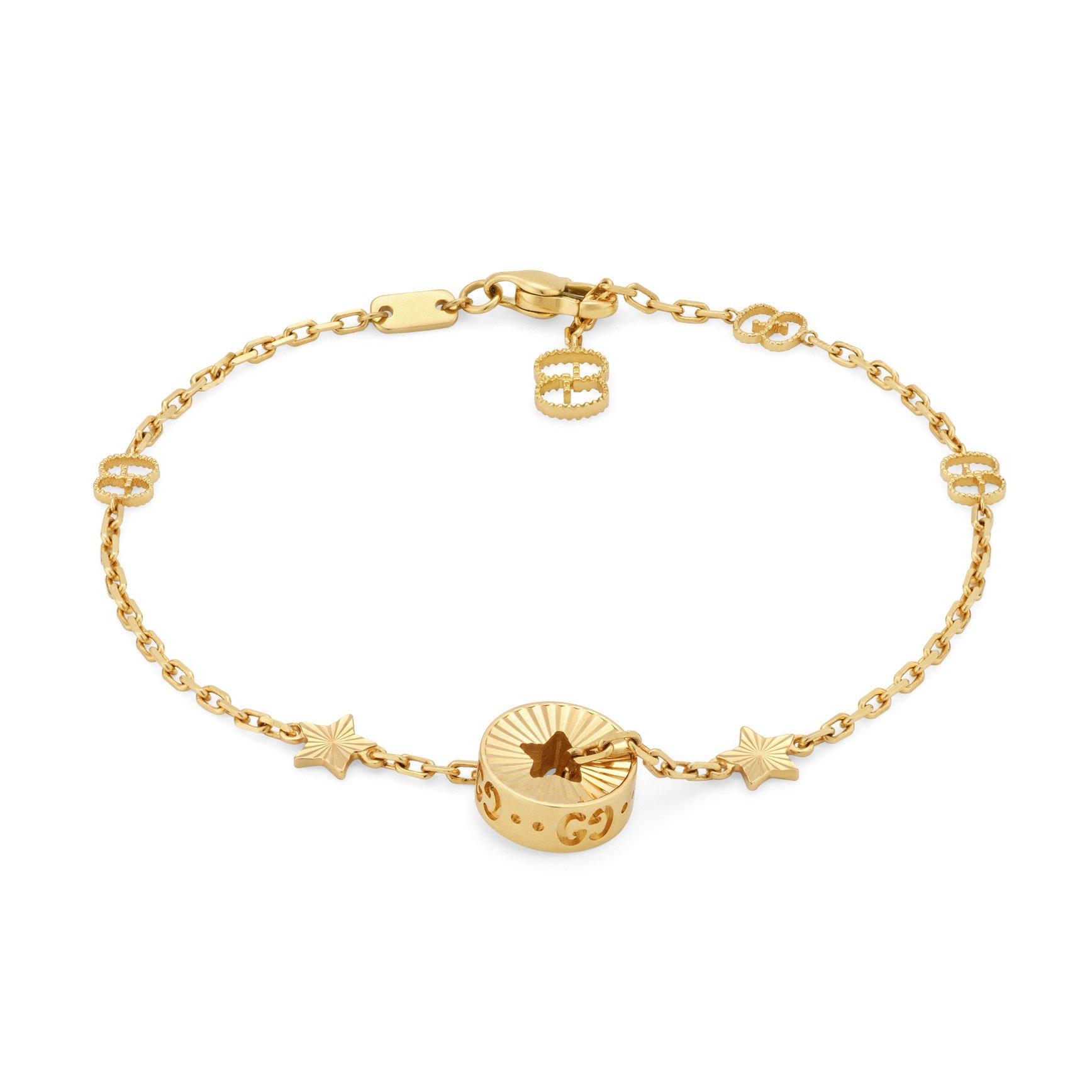 Gucci Icon 18ct Yellow Gold Star Bracelet | 0133958 | Beaverbrooks the ...
