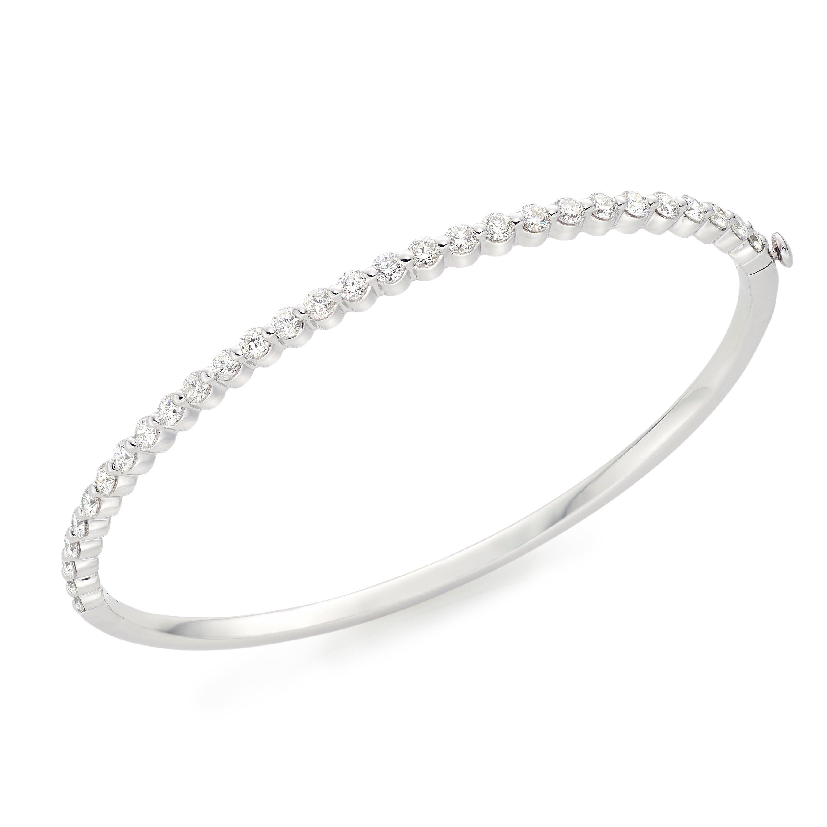 Starlit 18ct White Gold Diamond Bangle