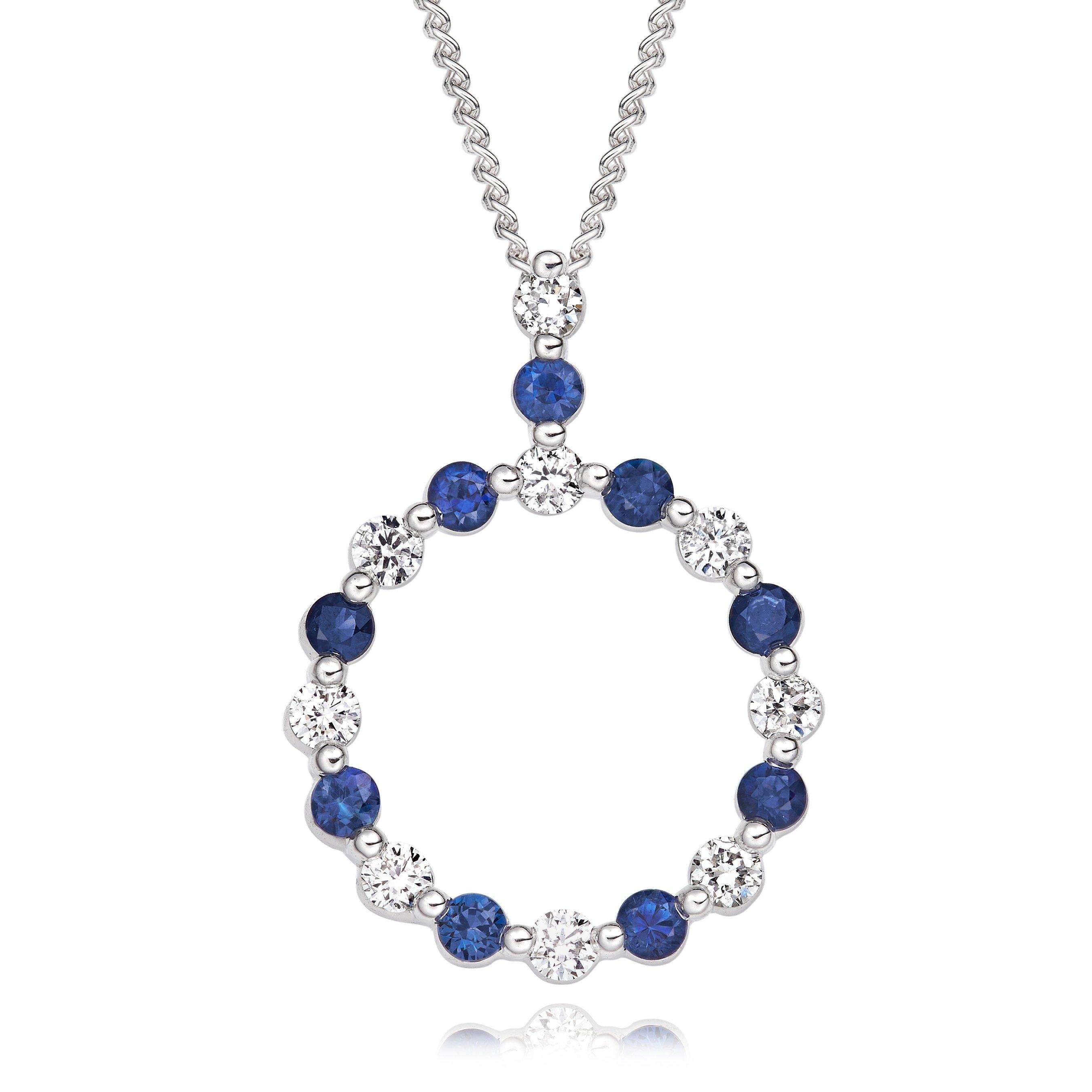 Diamond hot sale sapphire pendant