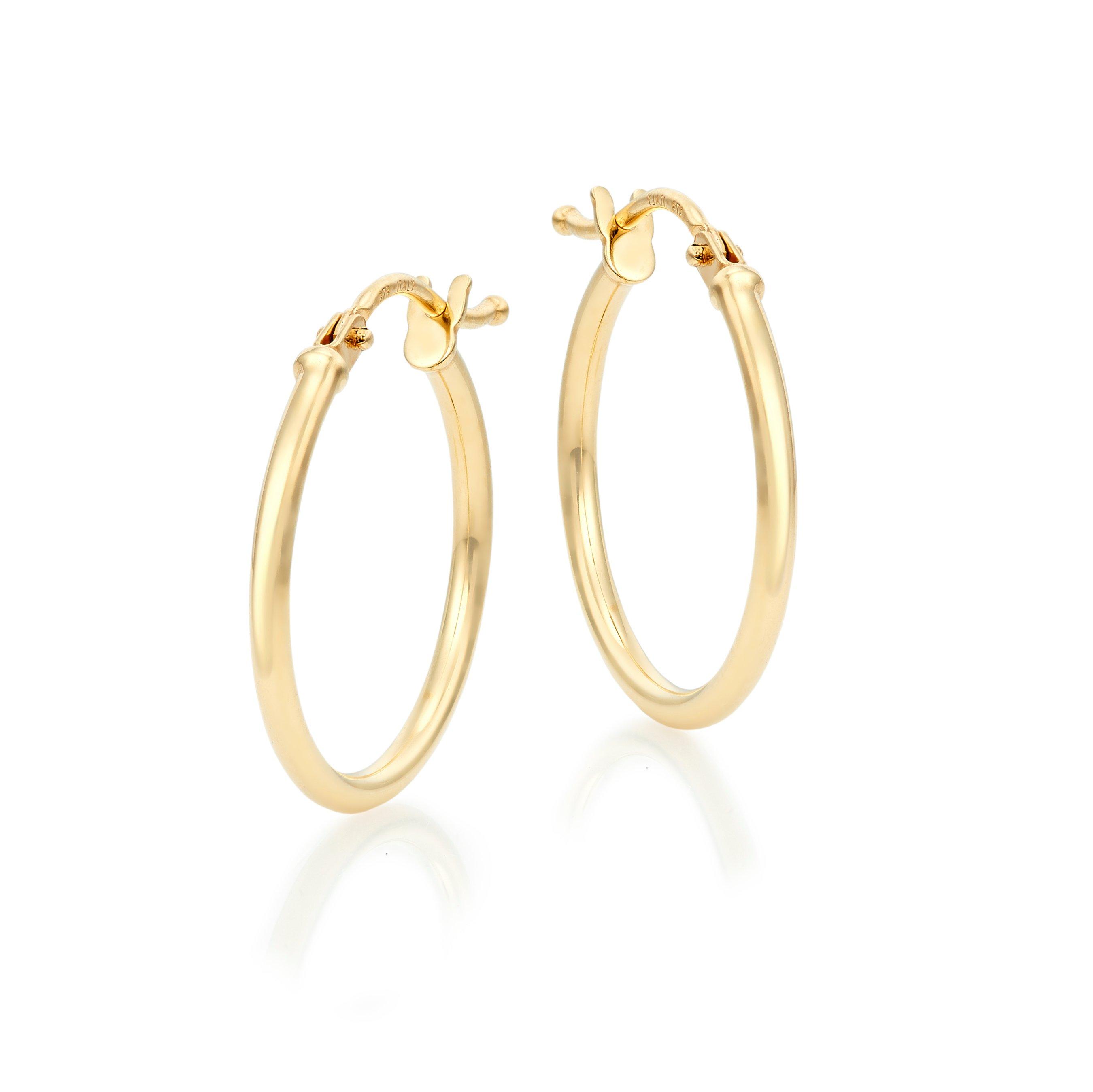 9ct Yellow Gold Hoop Earrings | 0136585 | Beaverbrooks the Jewellers