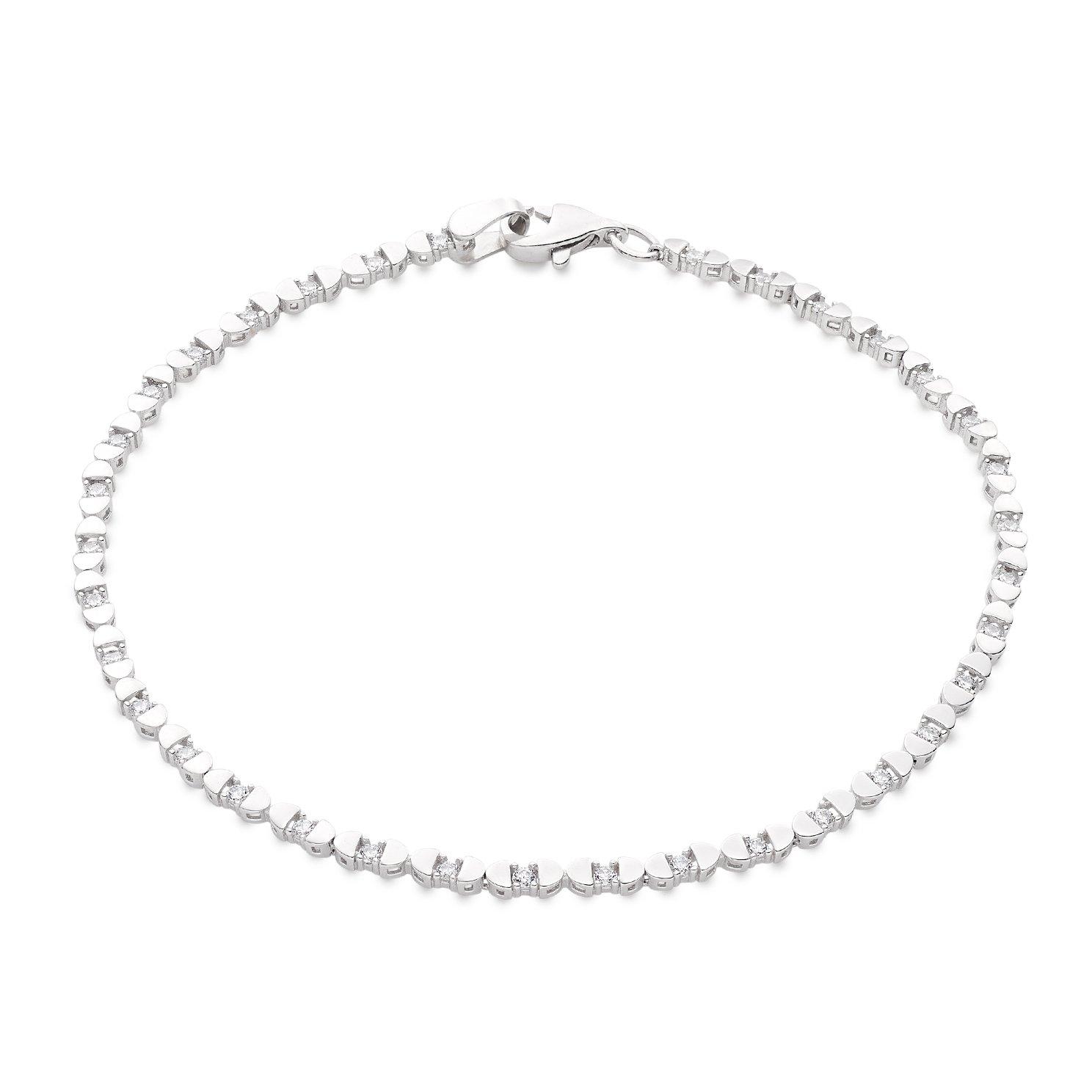 Beaverbrooks 9ct White Gold Cubic Zirconia Bracelet