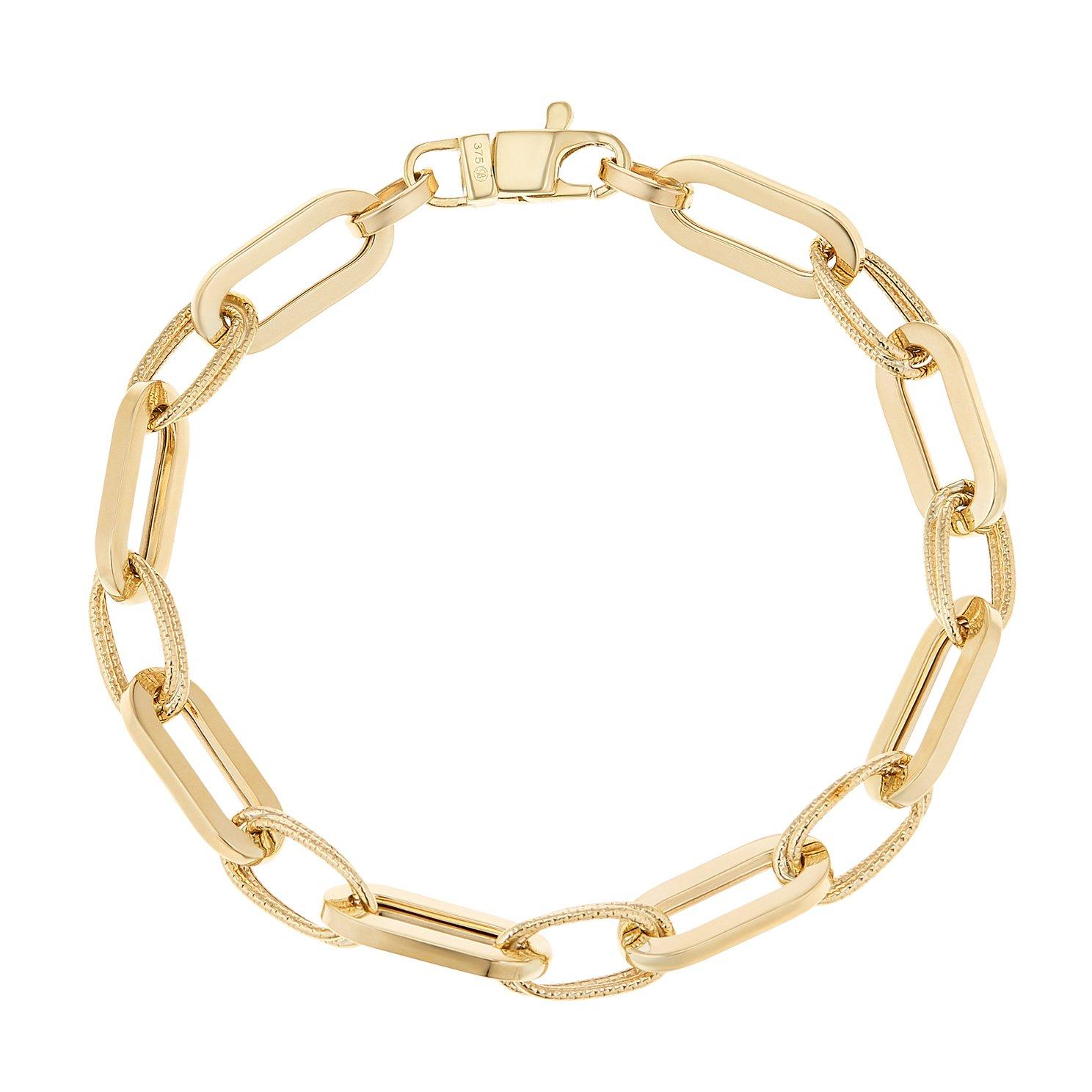 9ct Yellow Gold Link Bracelet | 0136598 | Beaverbrooks the Jewellers