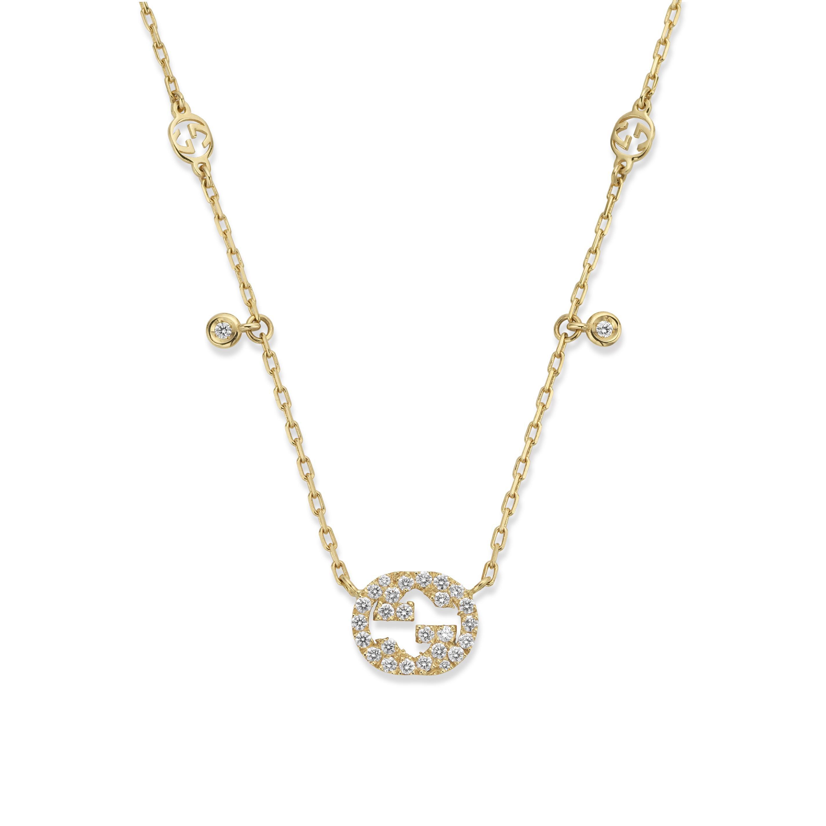 Gucci diamond best sale cut necklace