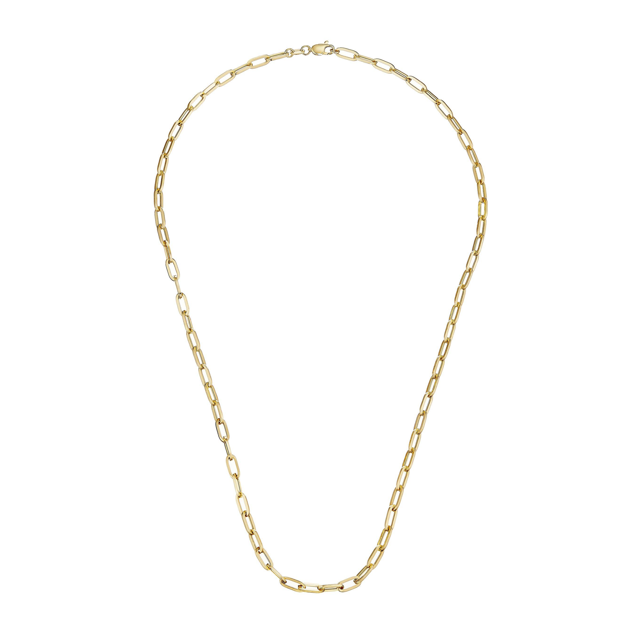 9ct Yellow Gold Paperchain Necklace | 0138462 | Beaverbrooks the Jewellers