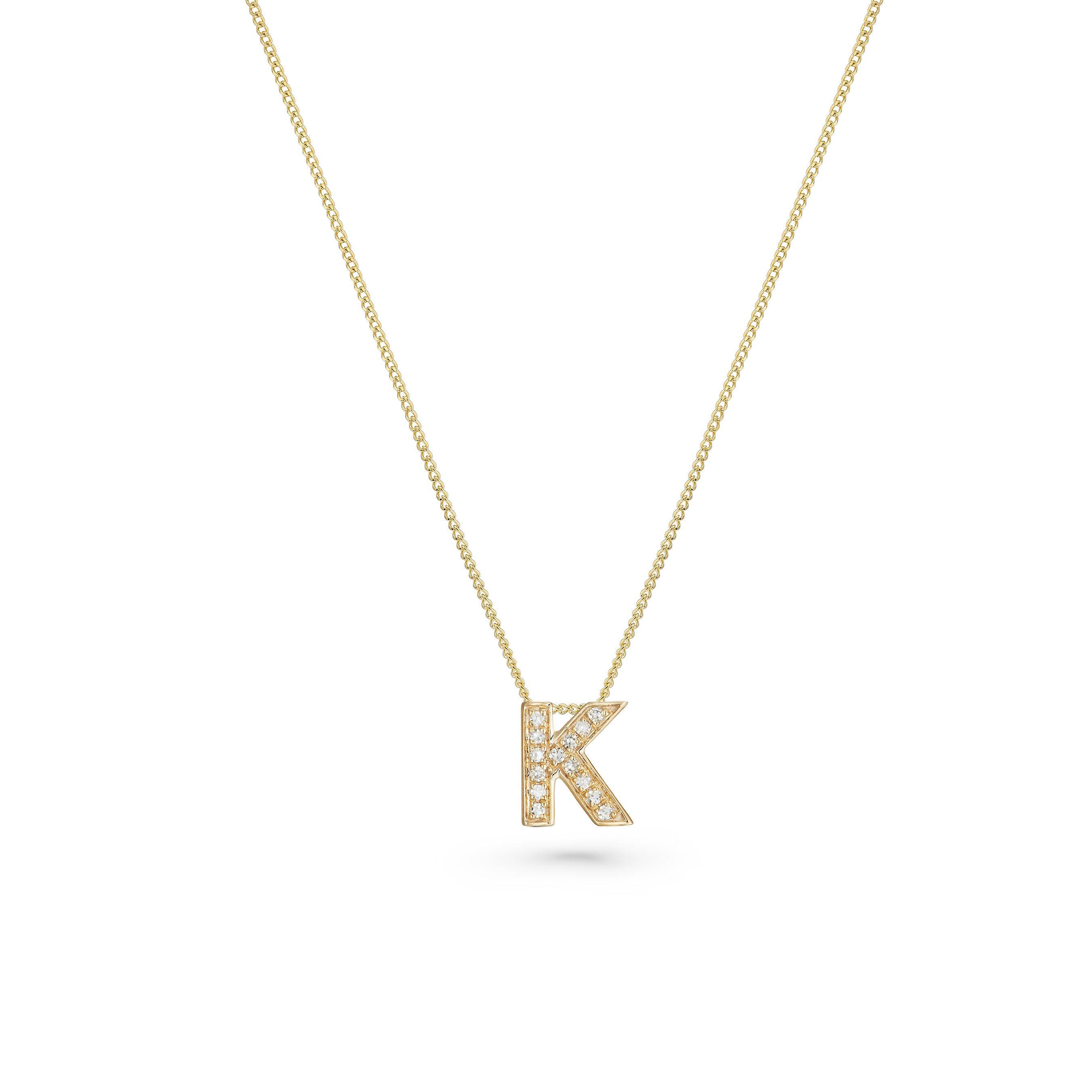 Gold necklace with sale k pendant