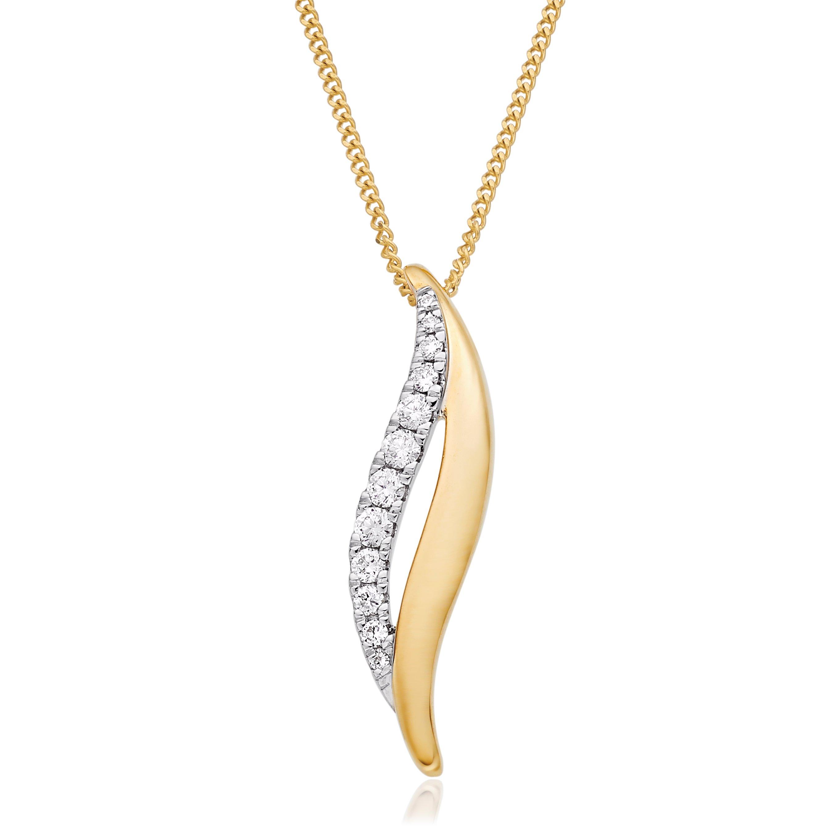 Diamond deals wave necklace