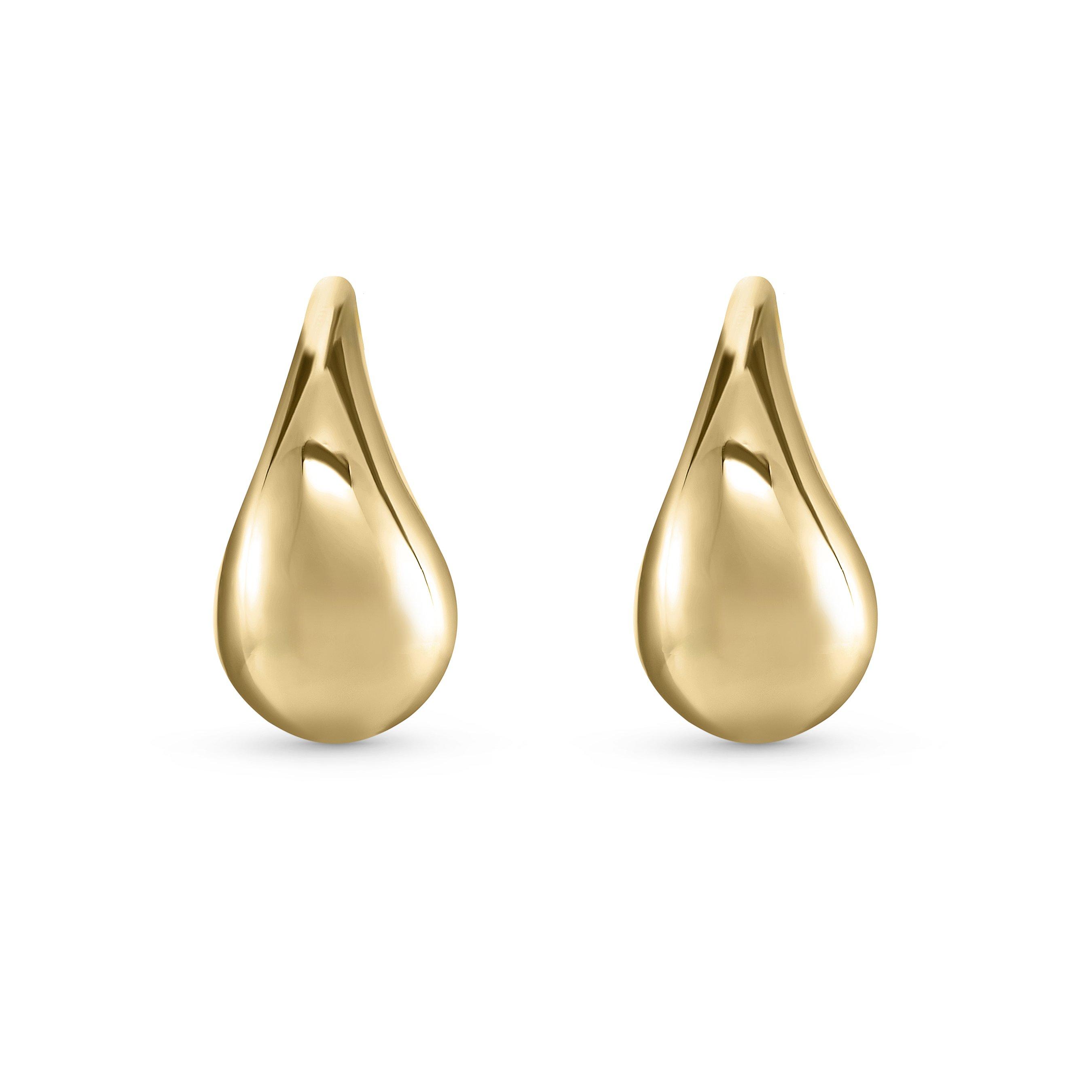 9ct Yellow Gold Teardrop Earrings