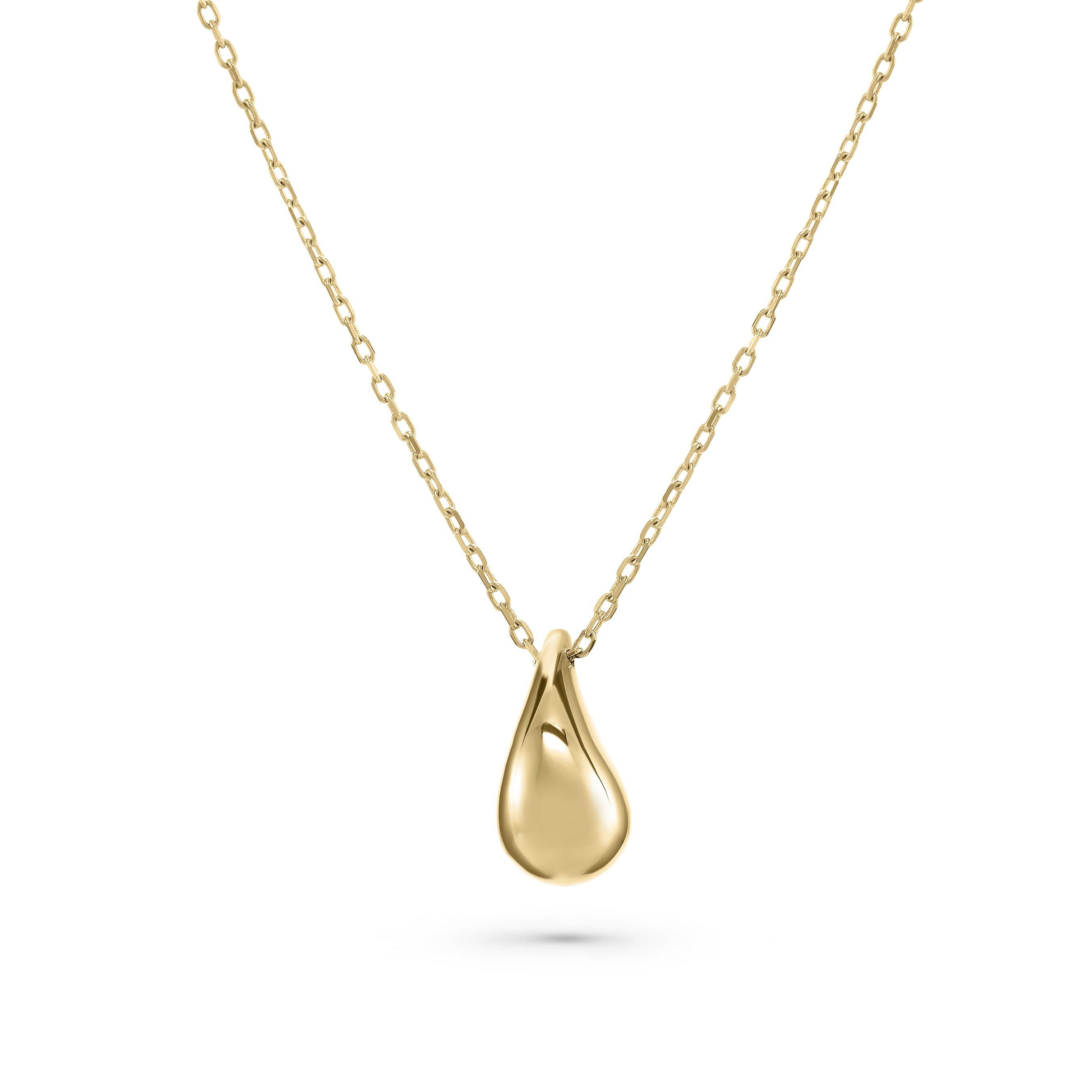 9ct Yellow Gold Teardrop Necklace