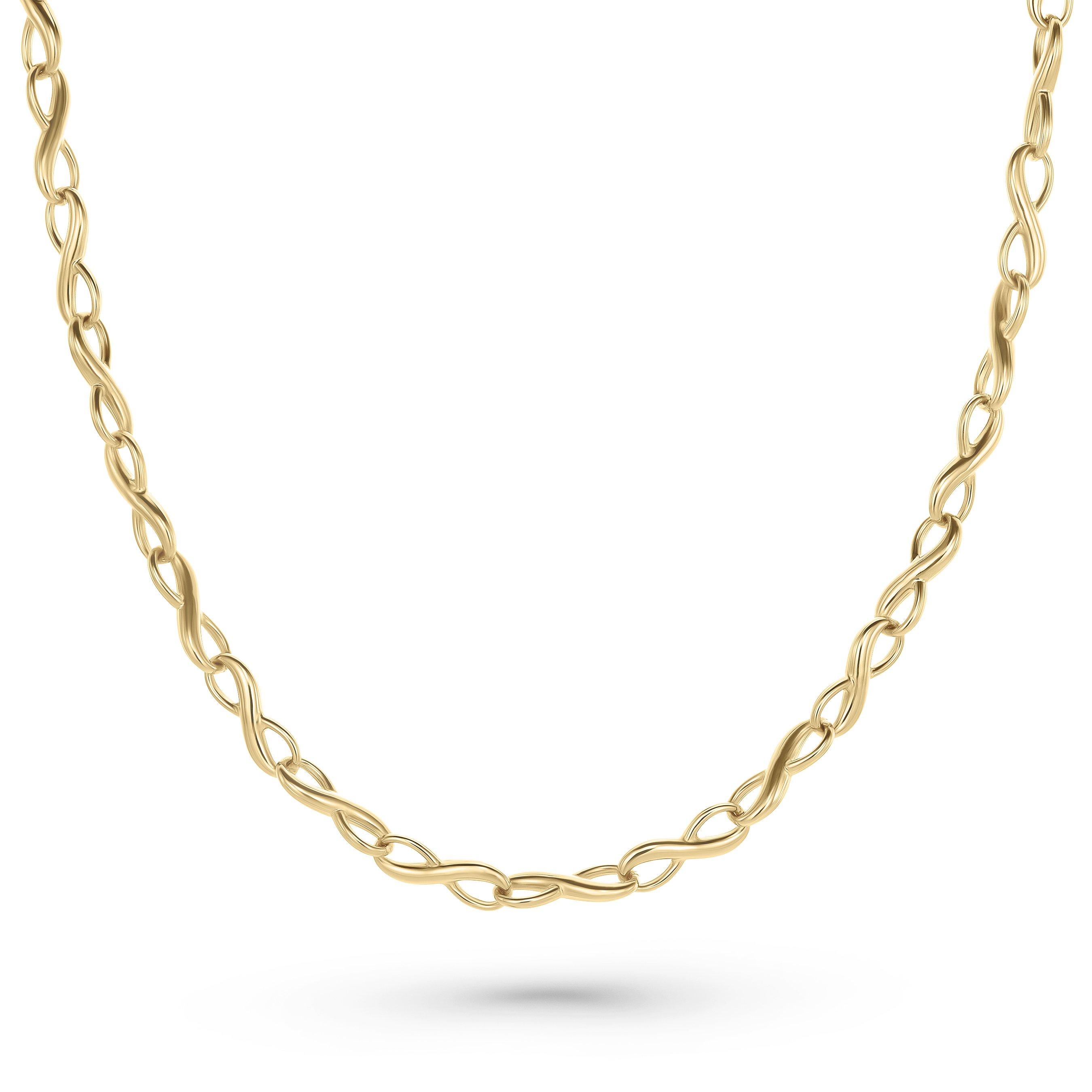 9ct Yellow Gold Infinity Necklace