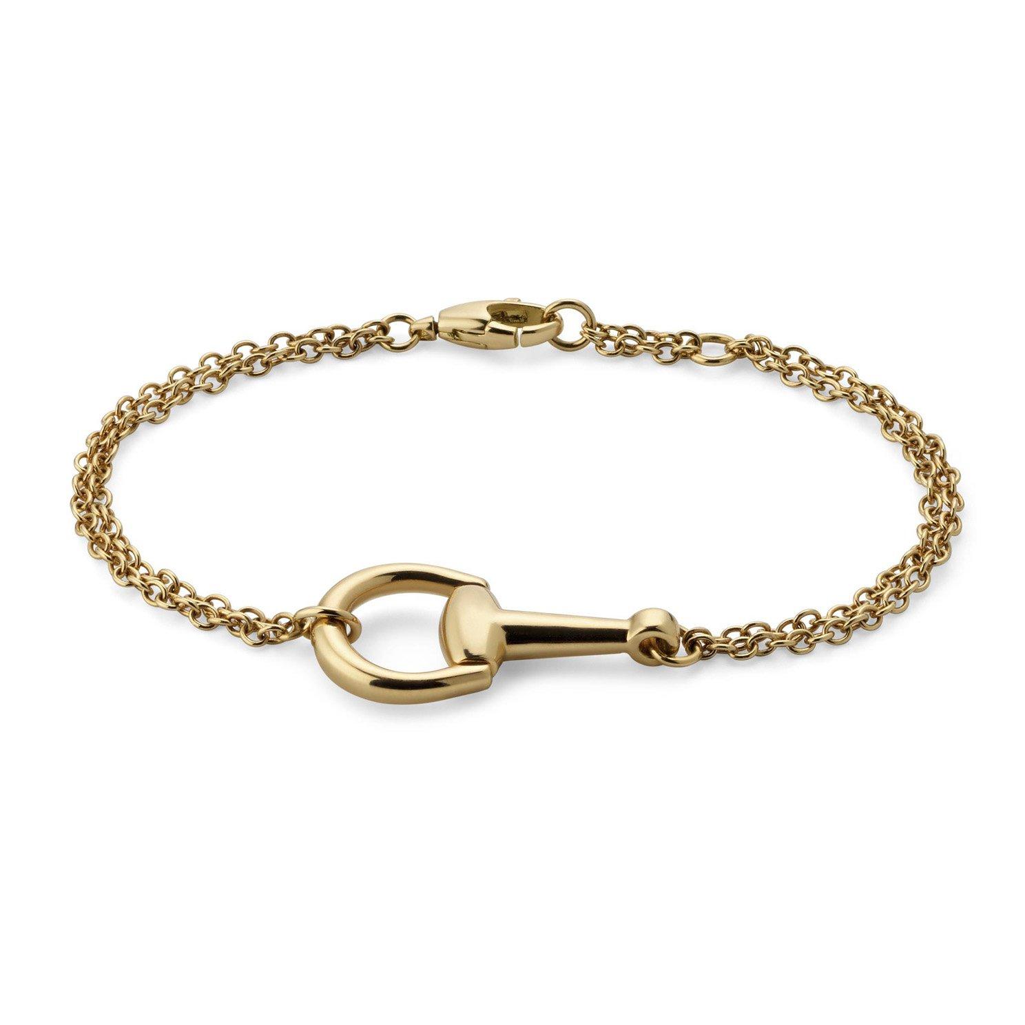 Gucci Horsebit Women's 18ct Yellow Gold Bracelet, Size 17cm