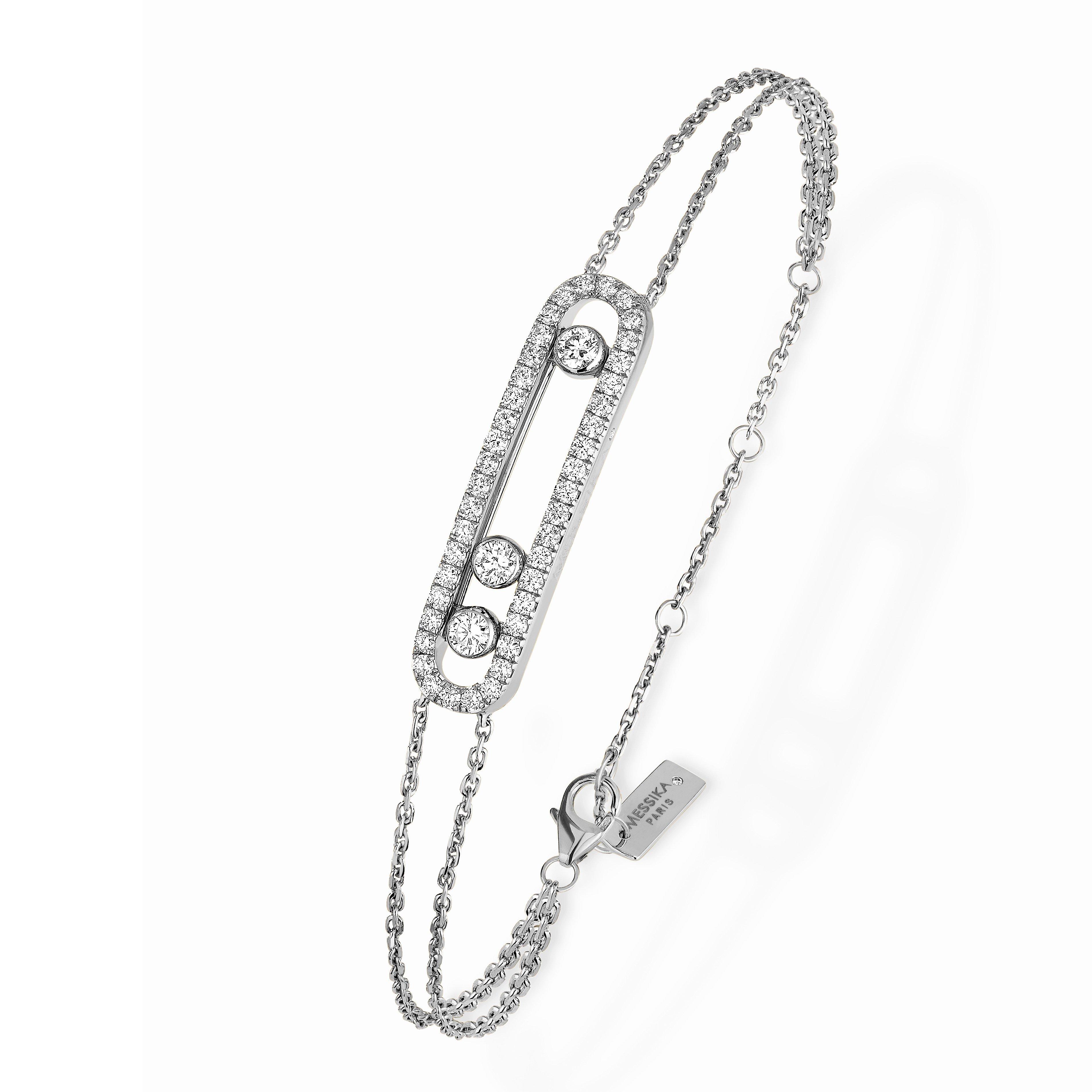 Messika Move Classique 18ct White Gold Diamond Pavé Bracelet