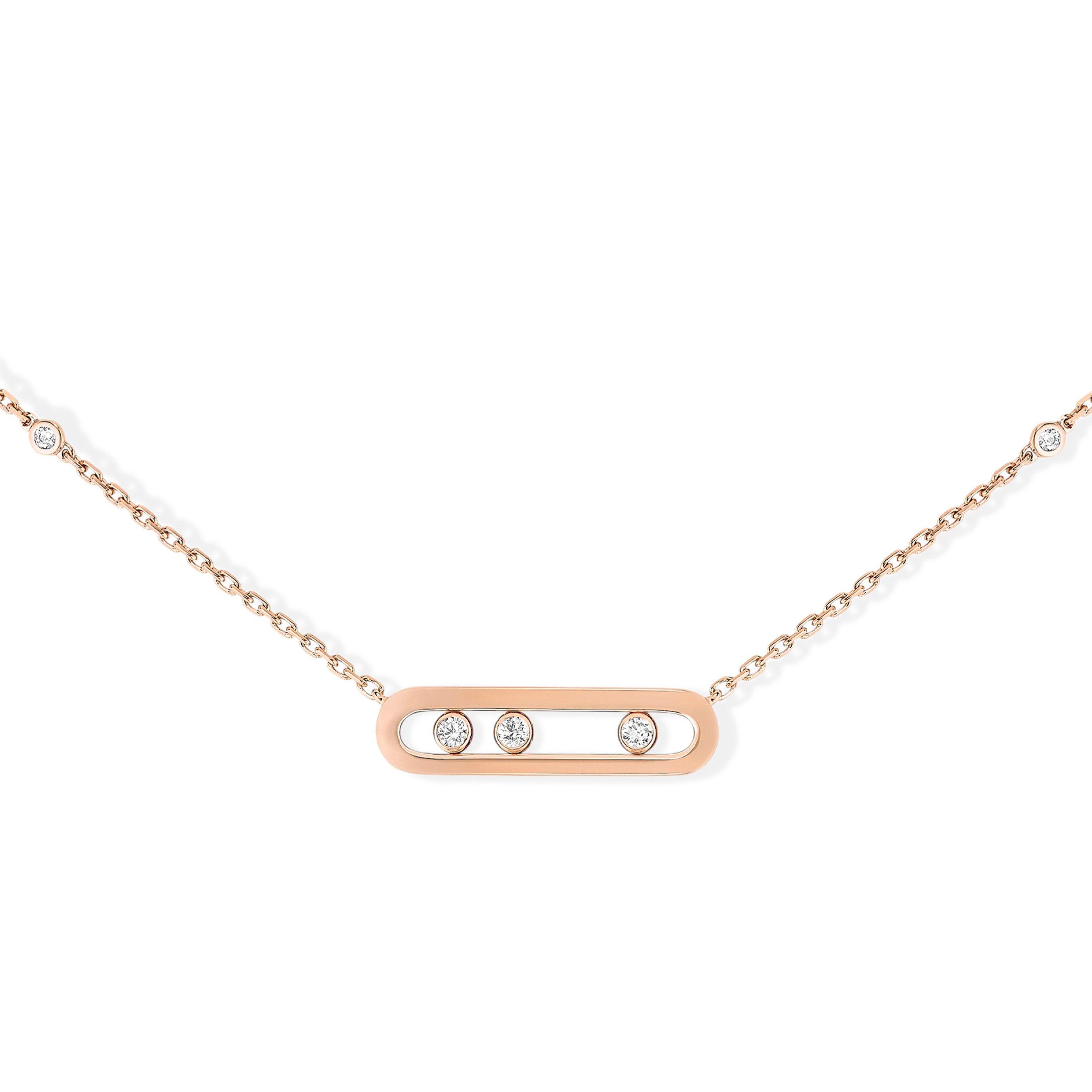 Messika Move 18ct Pink Gold Diamond Necklace