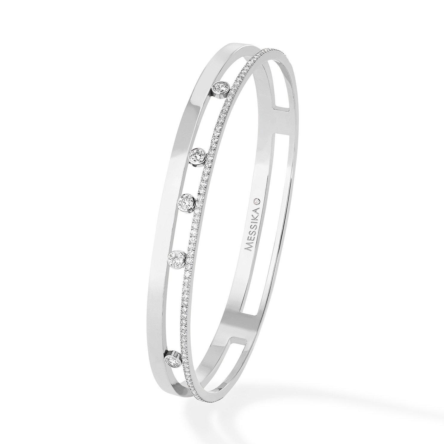 Messika Move Romane 18ct White Gold Diamond Bangle