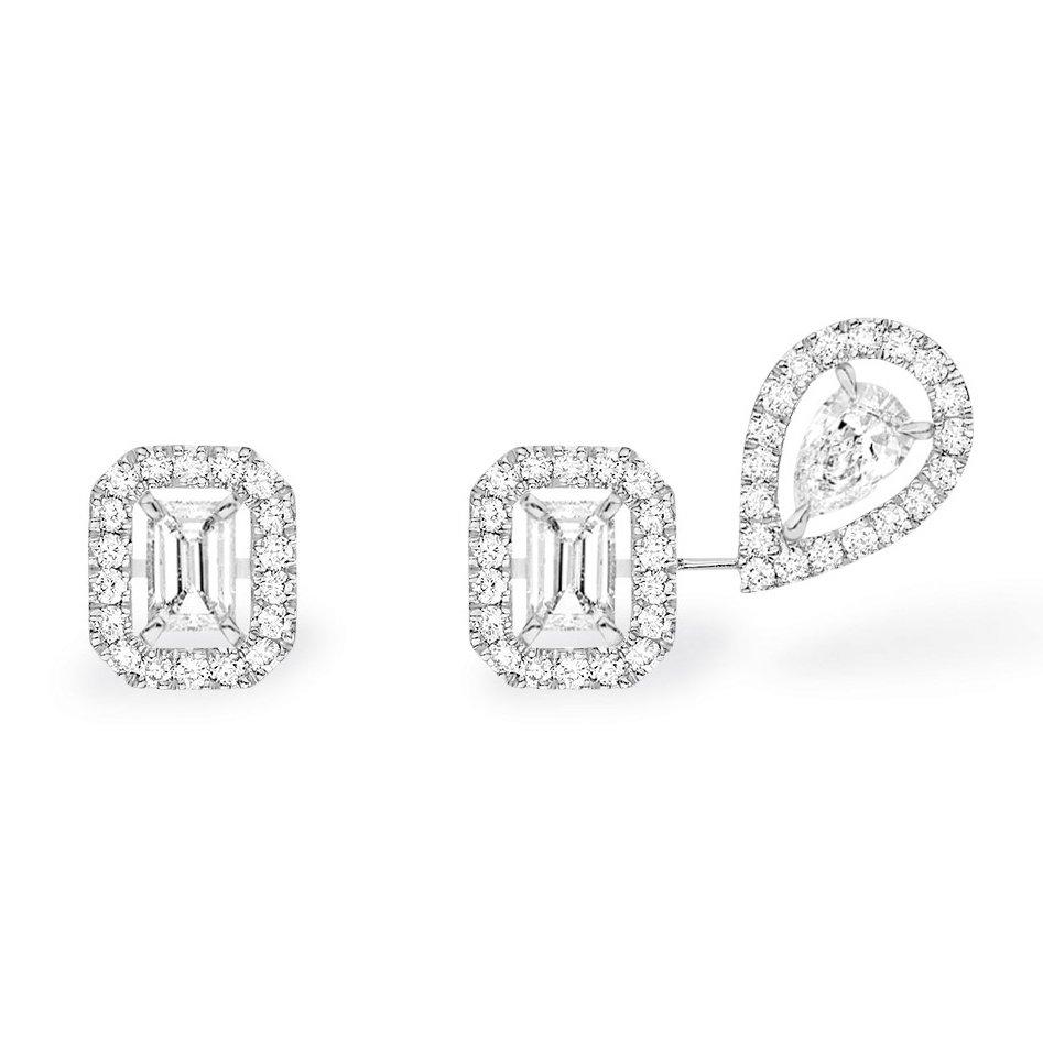 Messika My Twin 1+2 18ct White Gold Diamond Earrings