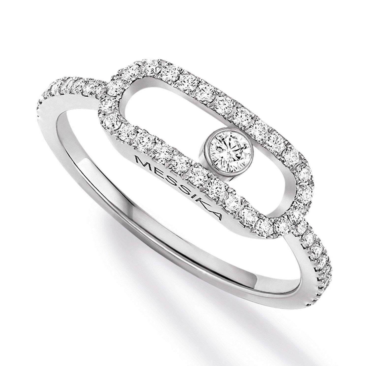 Messika Move Uno Pave 18ct White Gold Diamond Ring