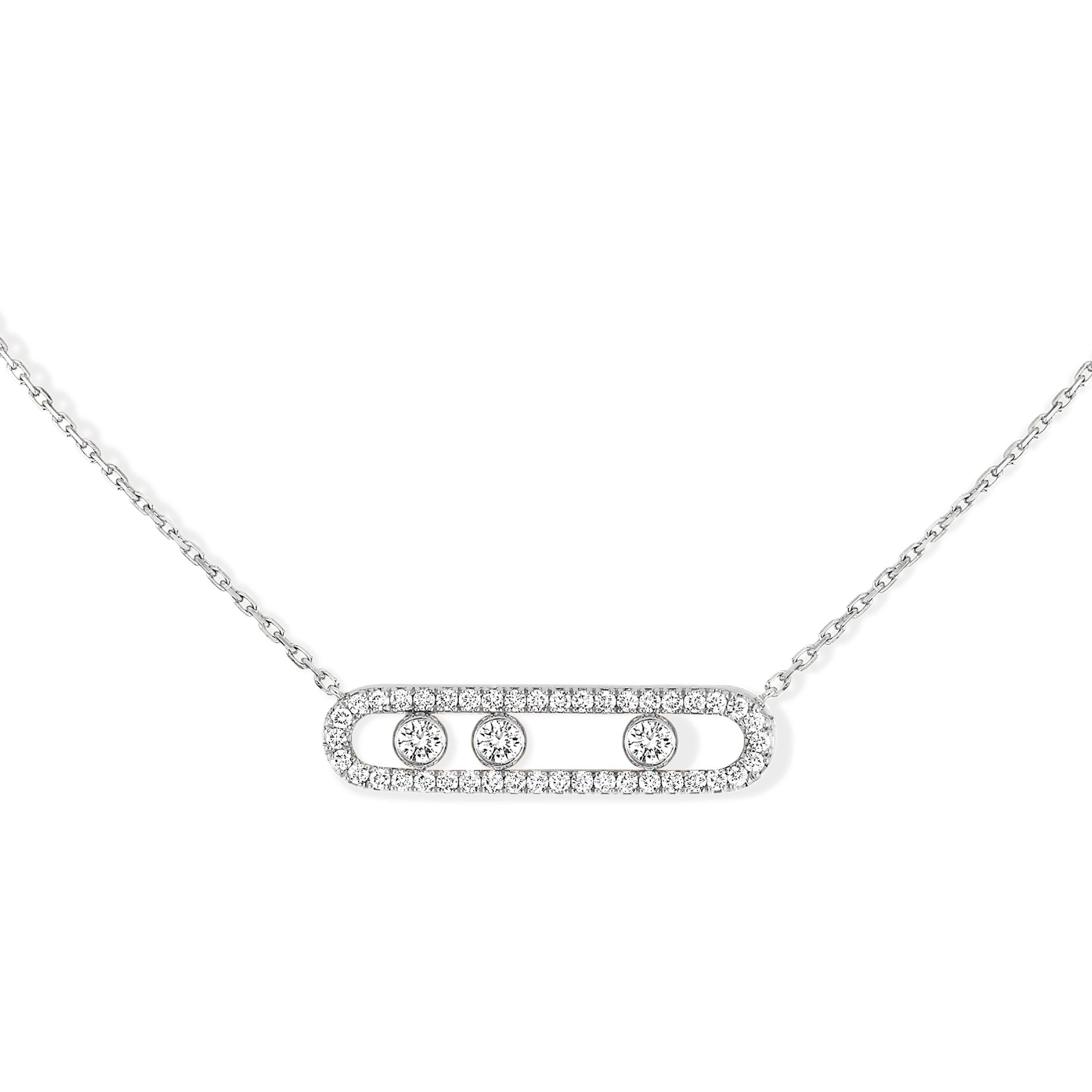 Messika Move Pavé 18ct White Gold Diamond Necklace