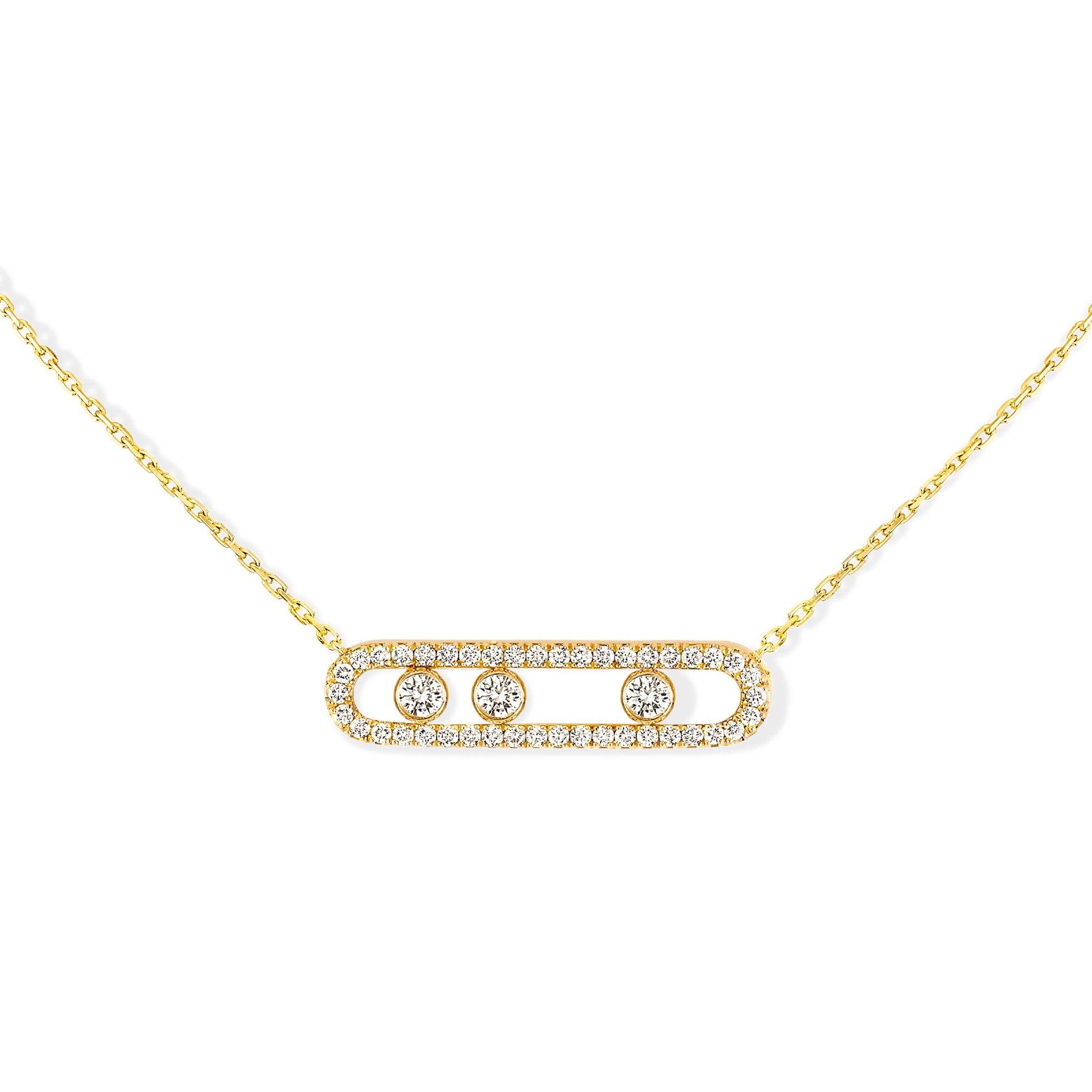 Messika Move Pavé 18ct Yellow Gold Diamond Necklace