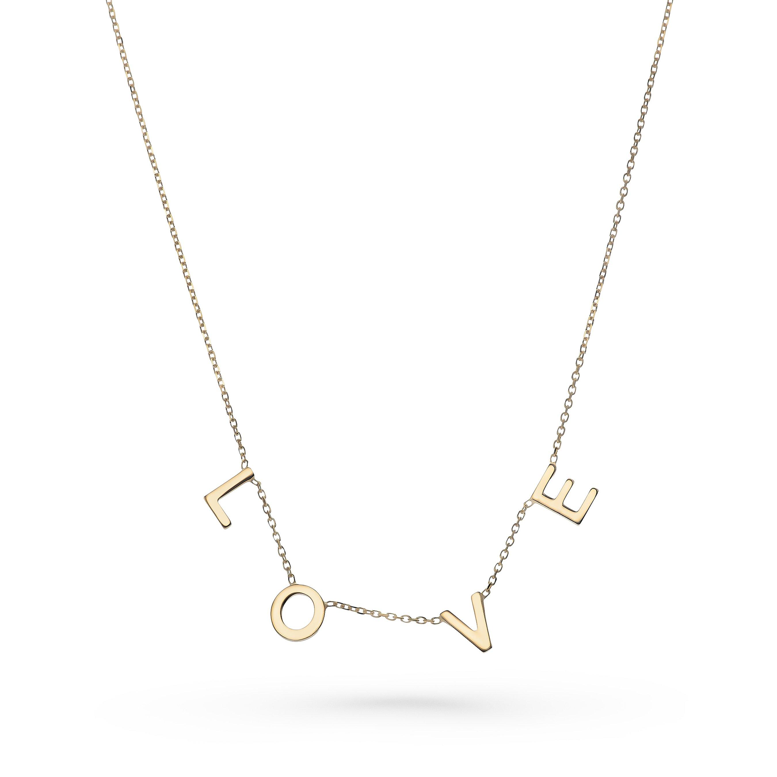 9ct Yellow Gold Love Necklace