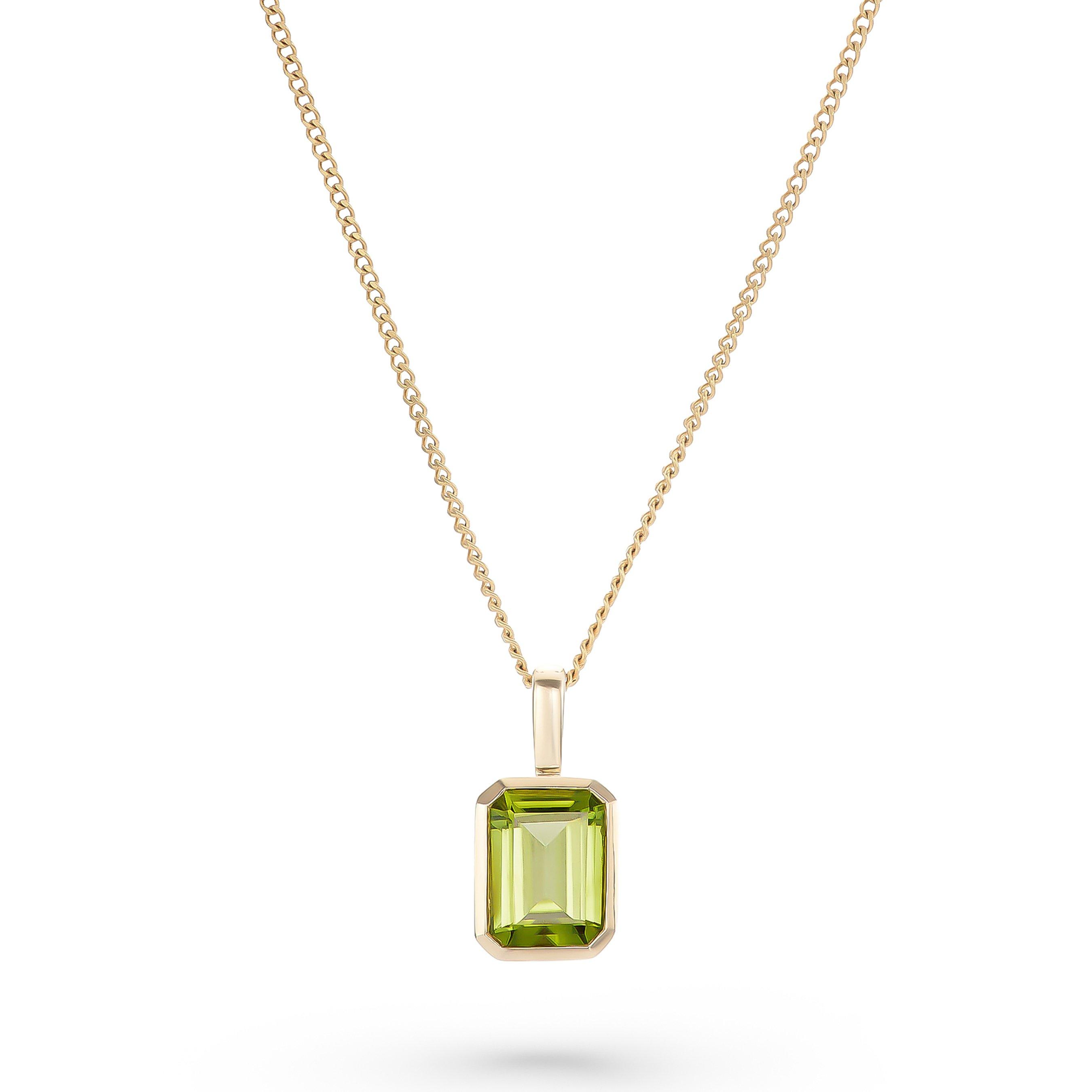 Beaverbrooks 9ct Yellow Gold Peridot Pendant