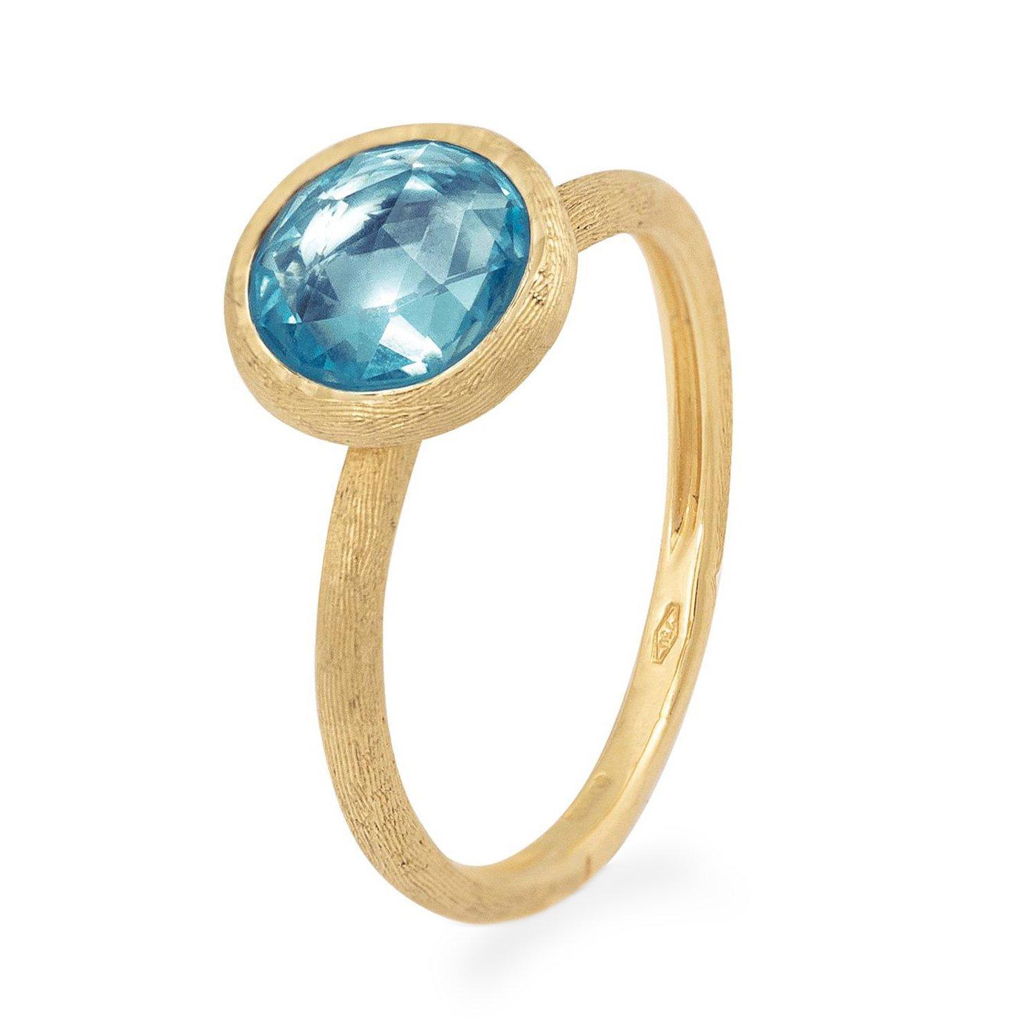 Marco Bicego Jaipur Colour 18ct Yellow Gold Sky Blue Topaz Ring