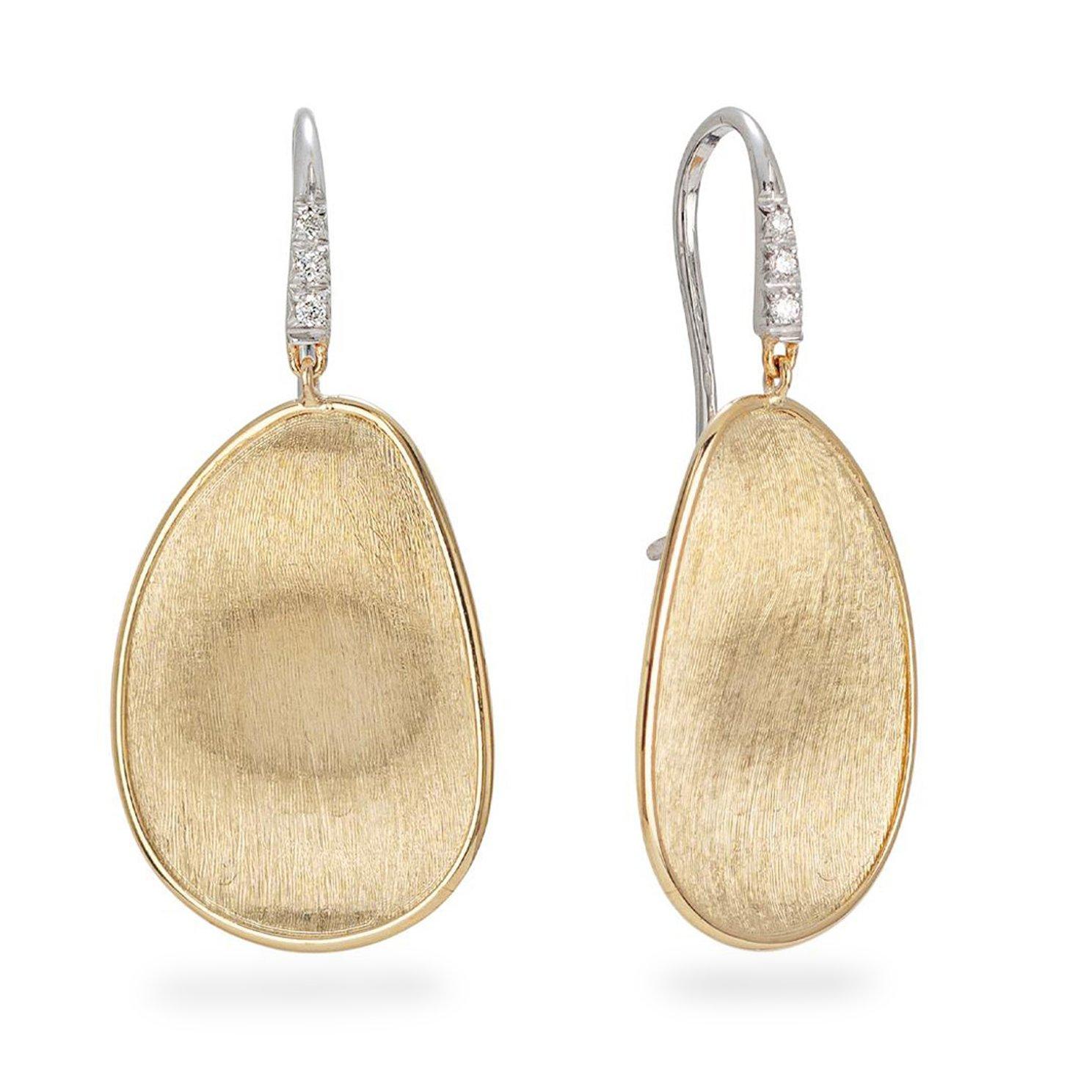Marco Bicego Lunaria 18ct Yellow Gold Diamond Drop Earrings