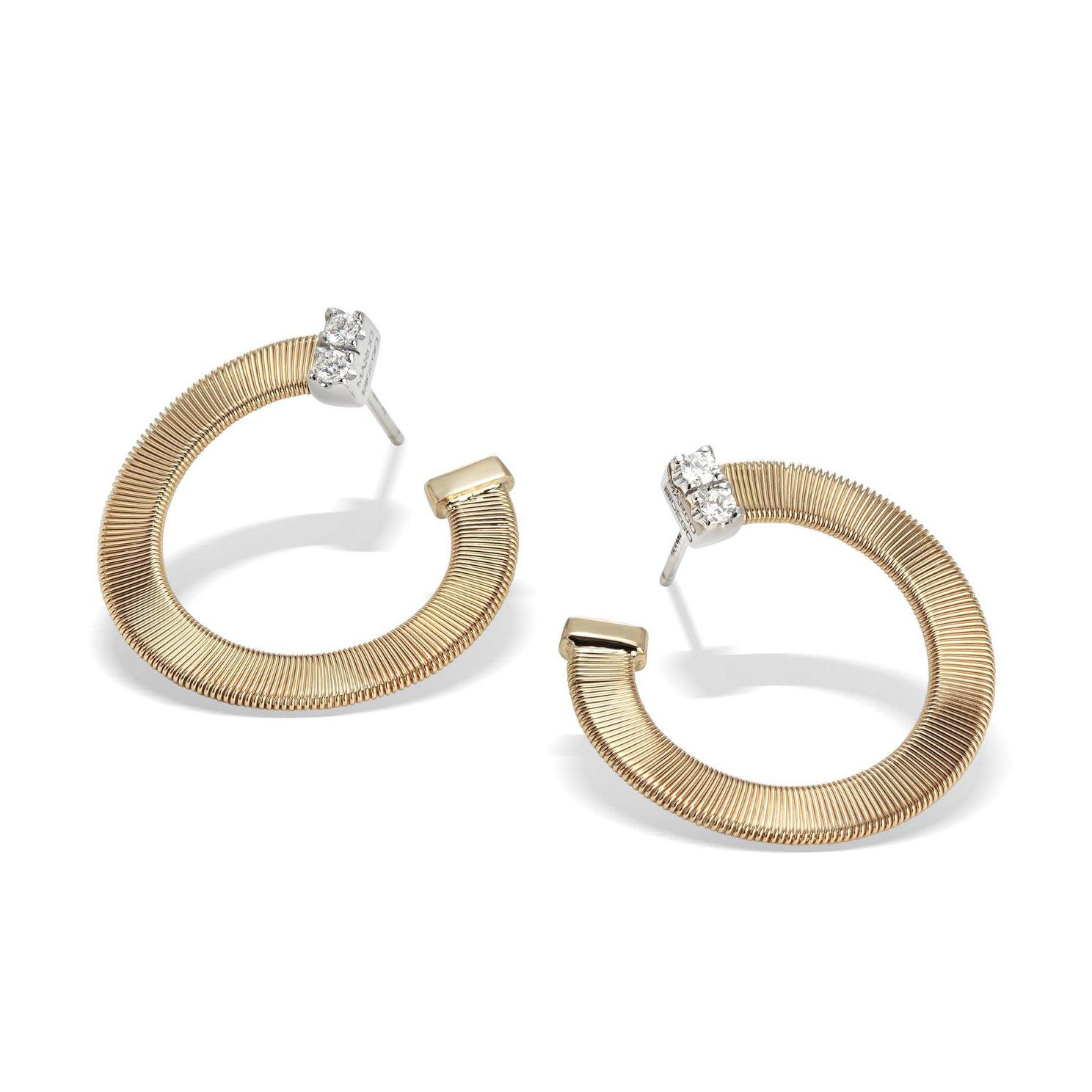 Marco Bicego Masai 18ct Yellow Gold Diamond Hoop Earrings