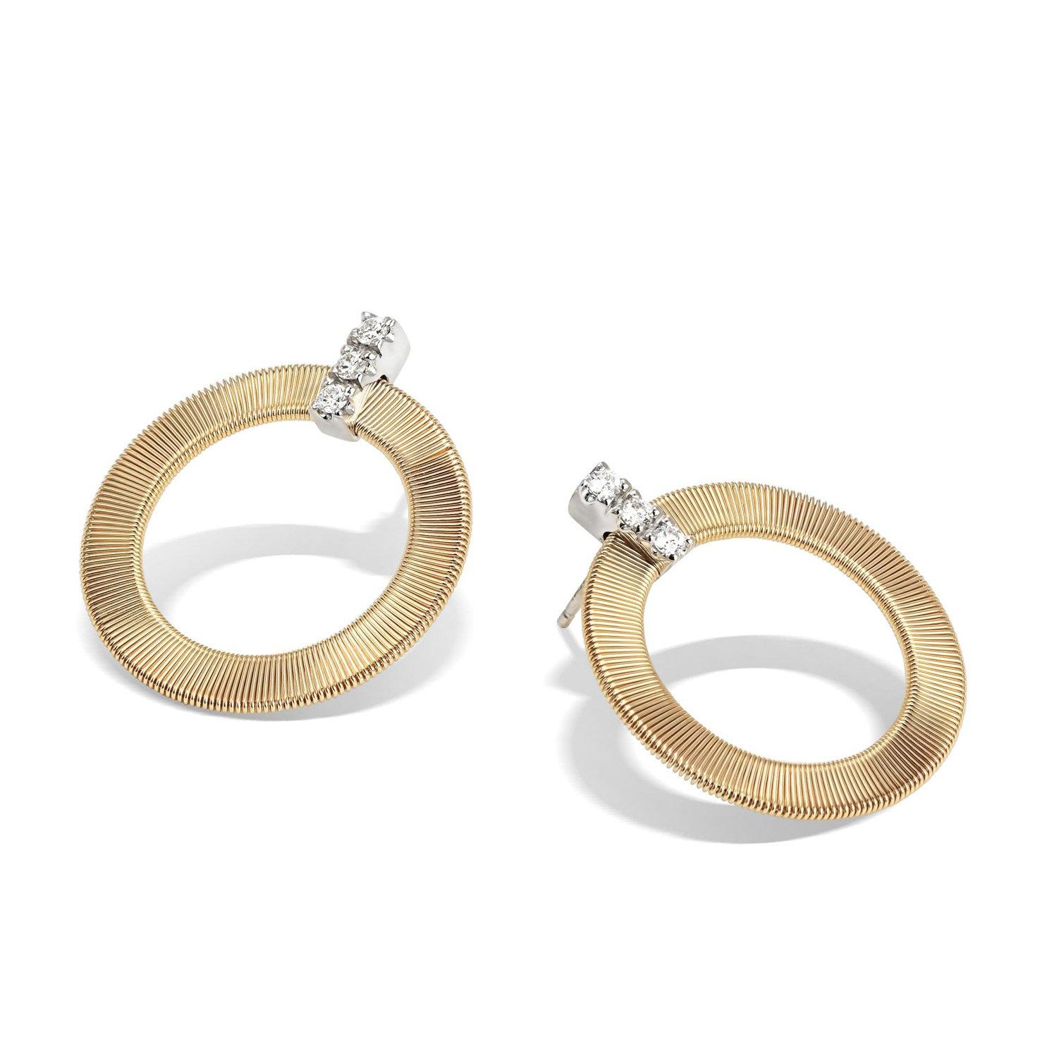 Marco Bicego Masai 18ct Yellow Gold Diamond Hoop Earrings