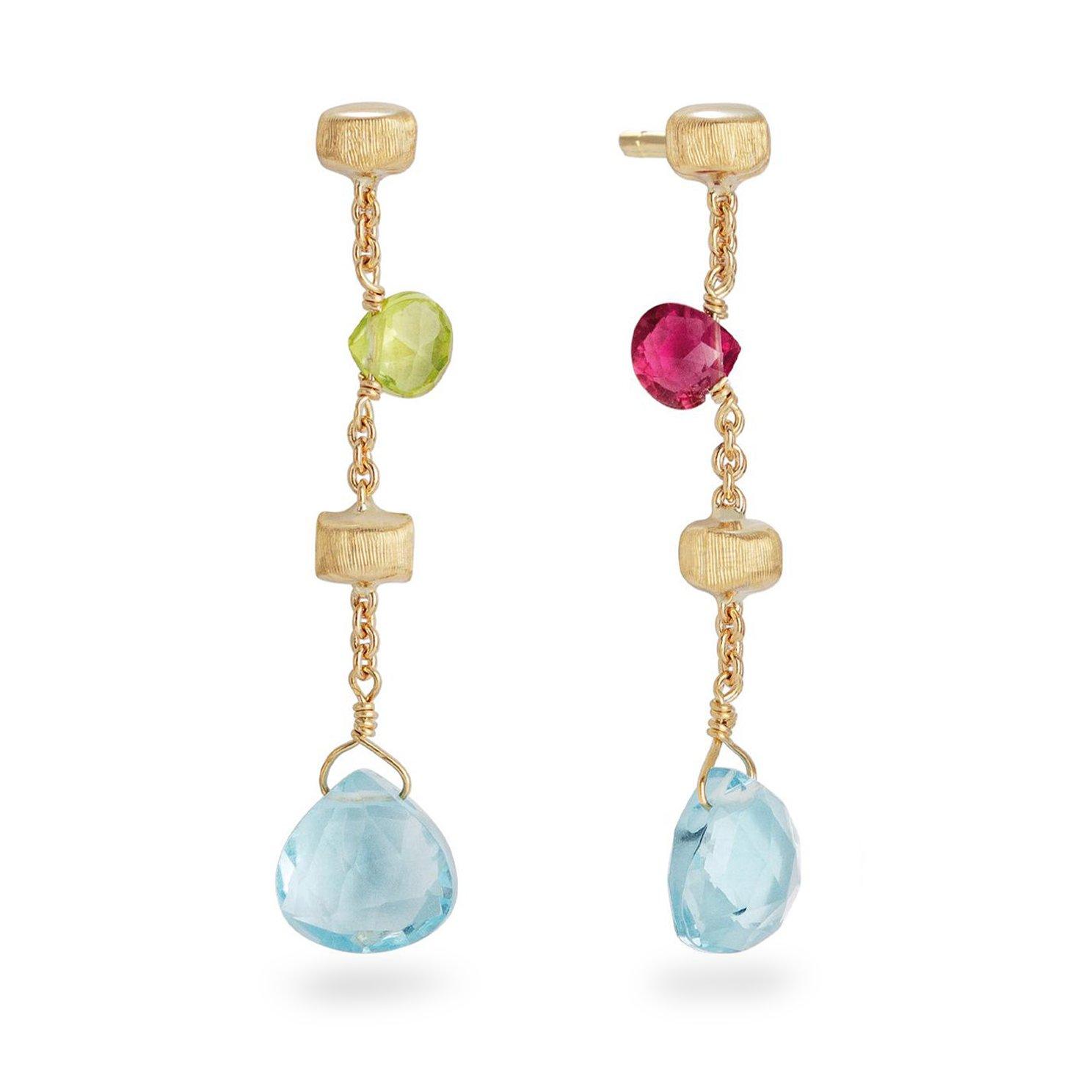 Marco Bicego Paradise 18ct Yellow Gold Gemstone Drop Earrings
