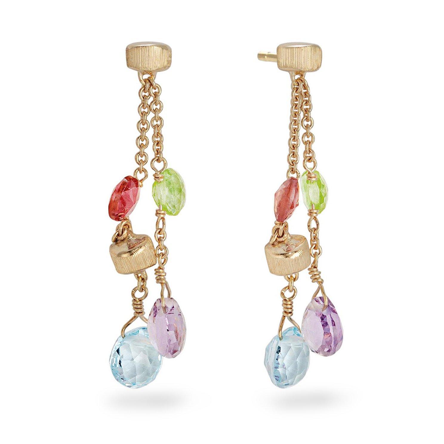 Marco Bicego Paradise 18ct Yellow Gold Gemstone Drop Earrings