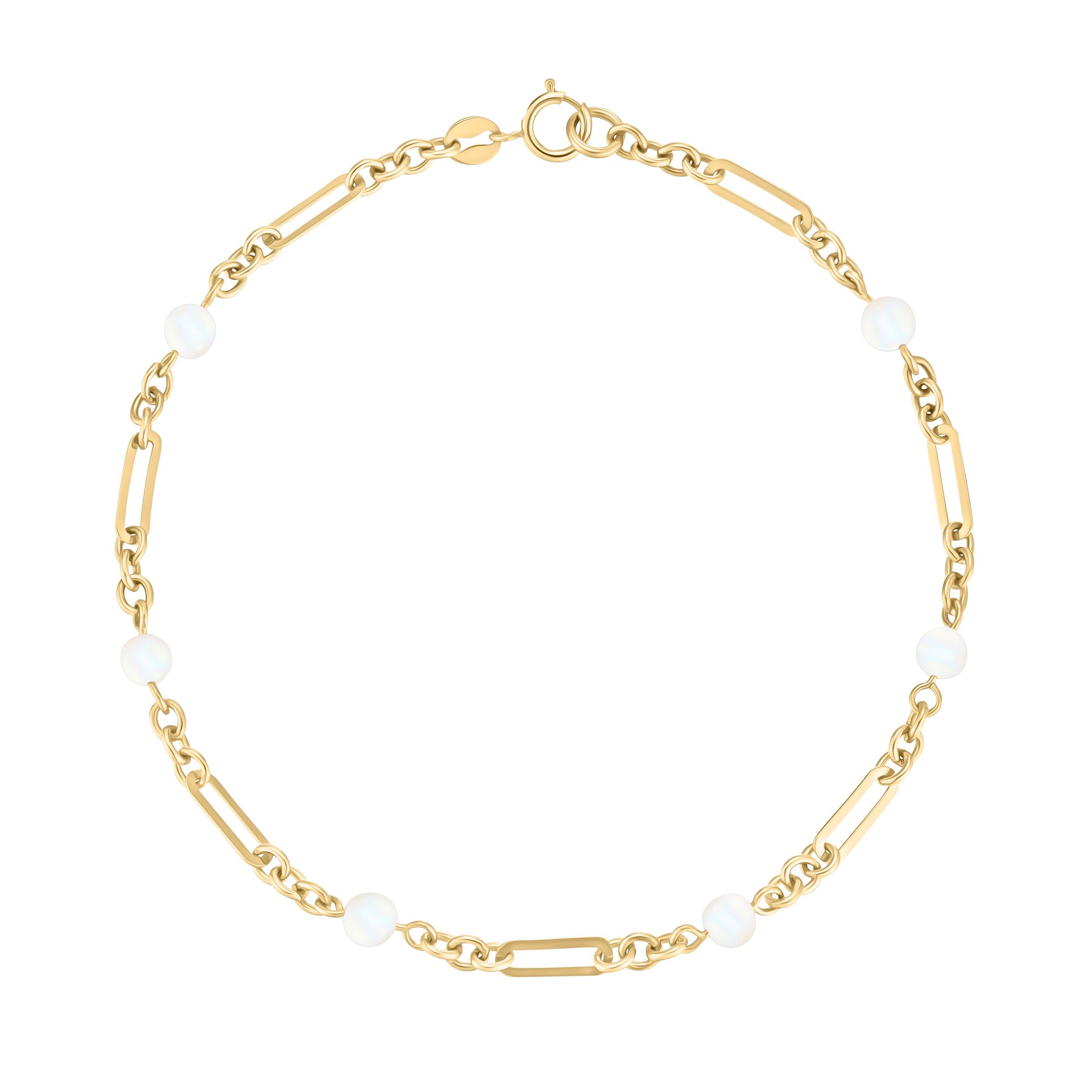 Beaverbrooks 9ct Yellow Gold Freshwater Cultured Pearl Bracelet