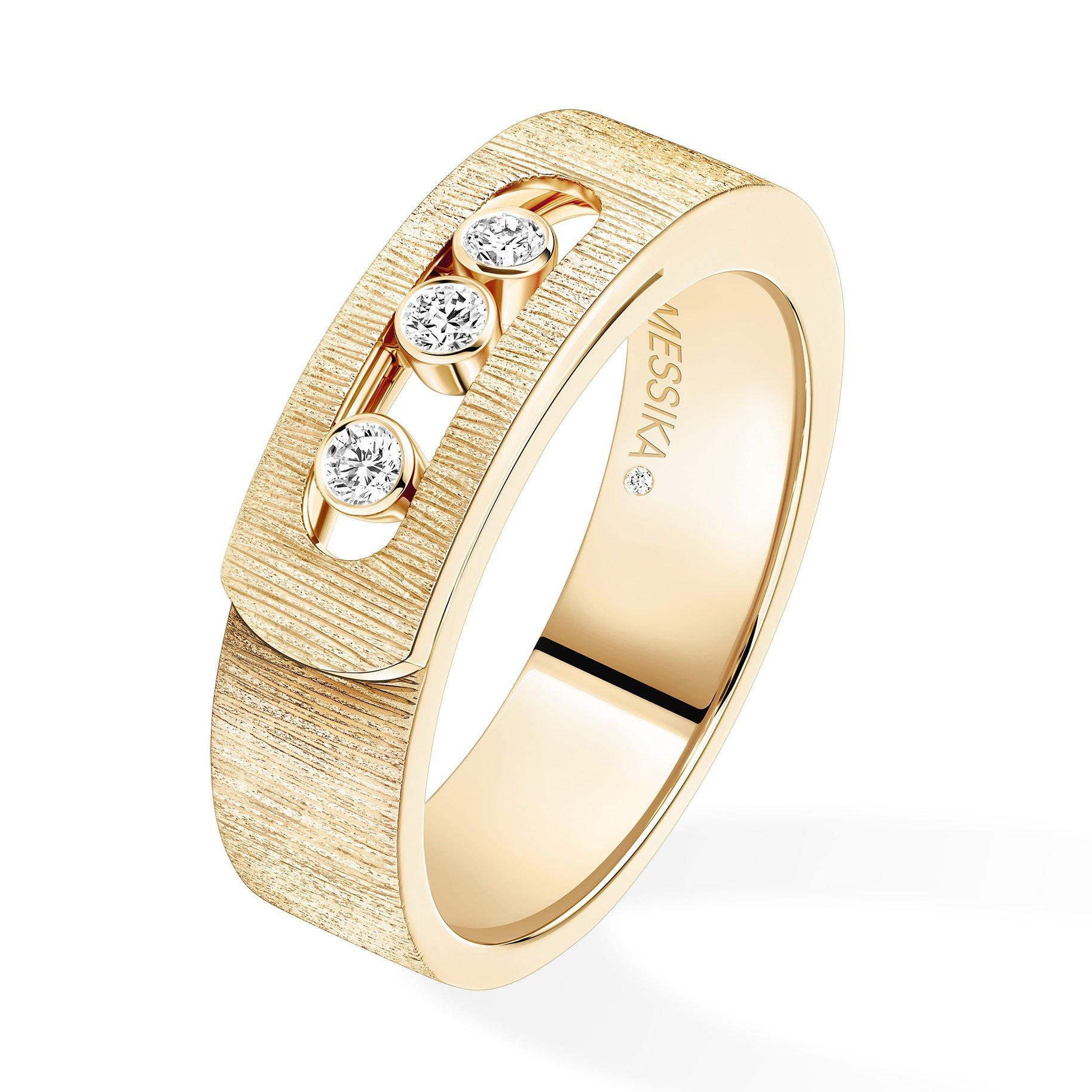 Messika Move Noa Ciselè 18ct Yellow Gold Diamond Ring