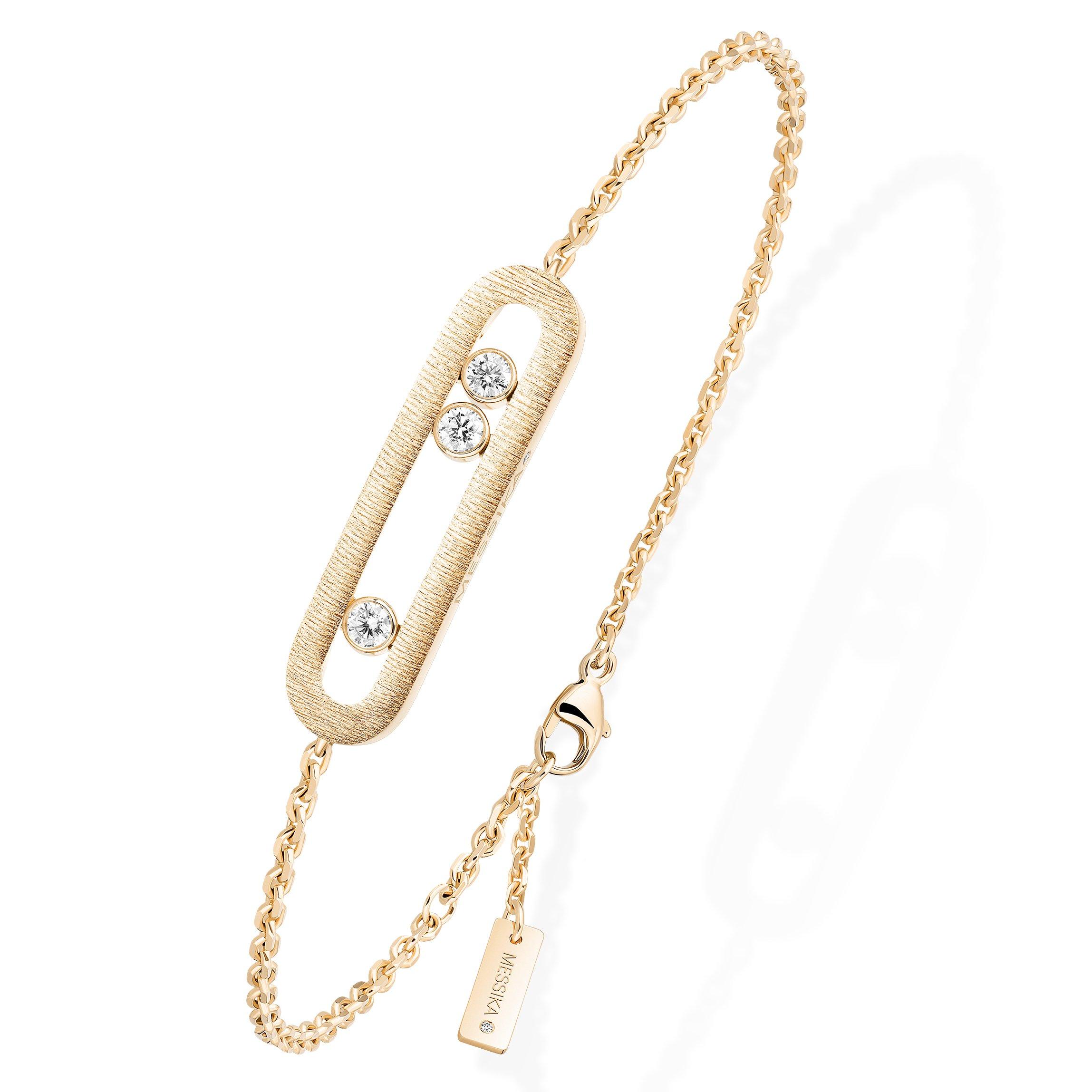Messika Move Classique Ciselè 18ct Yellow Gold Diamond Bracelet