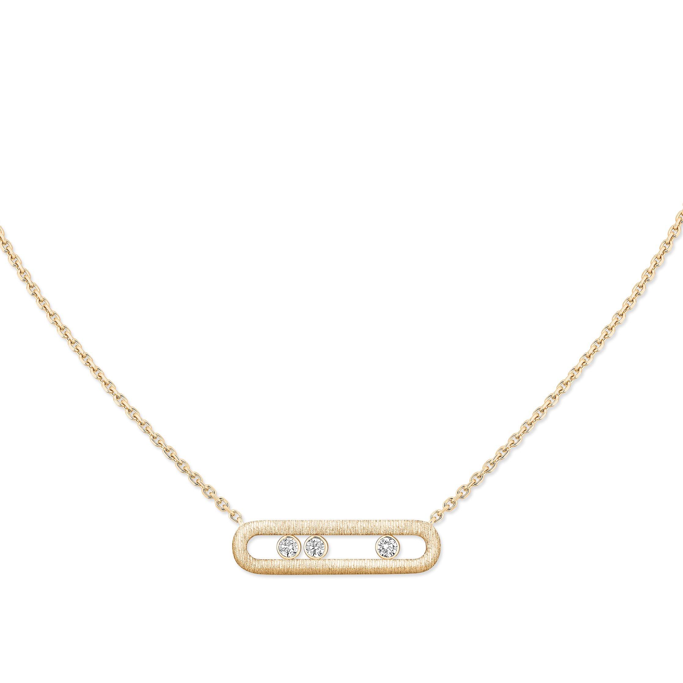 Messika Move Classique Ciselè 18ct Yellow Gold Diamond Necklace