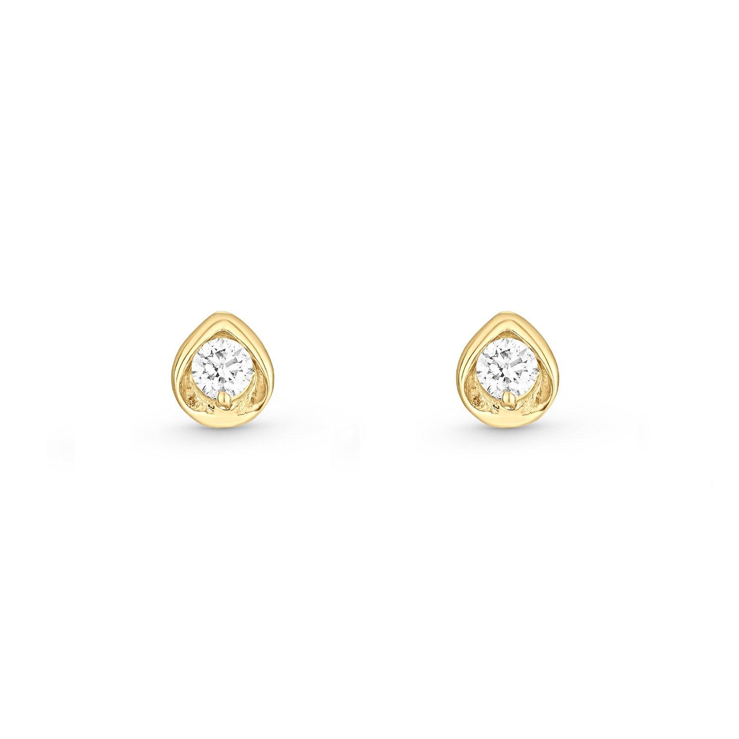 Beaverbrooks 9ct Yellow Gold Diamond Earrings