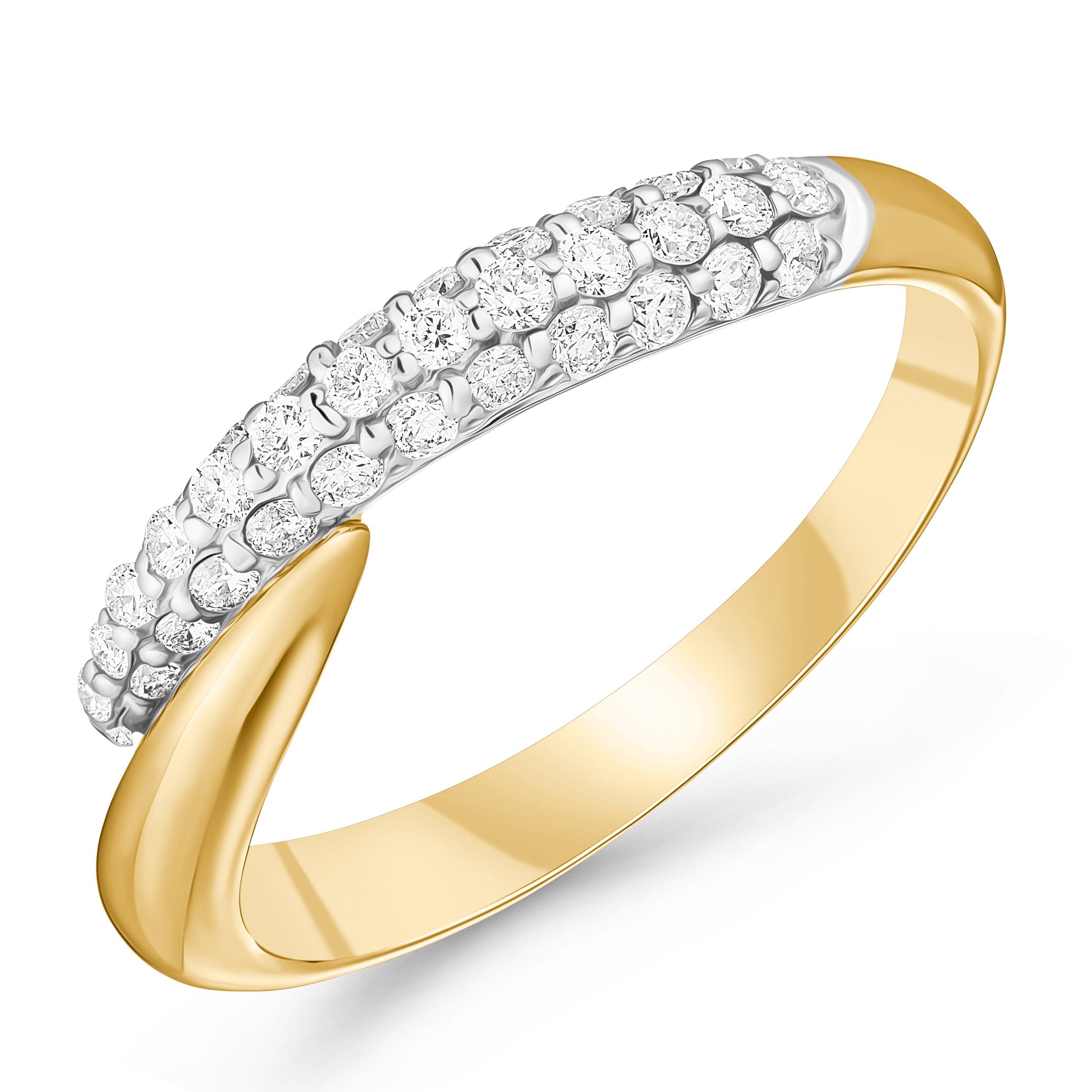 Beaverbrooks Essence 9ct Yellow Gold and White Gold Diamond Ring