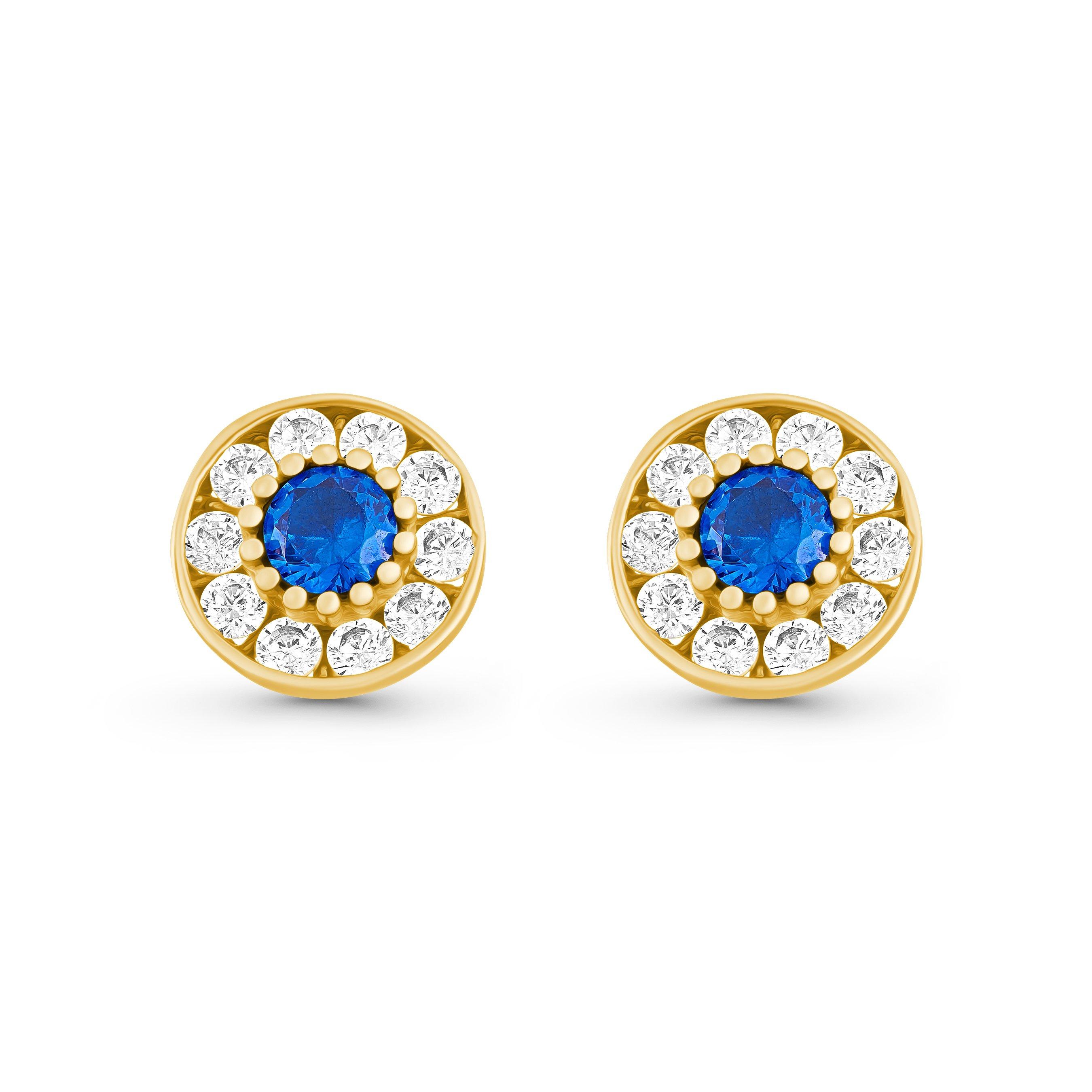 9ct Yellow Gold Cubic Zirconia Stud Earrings